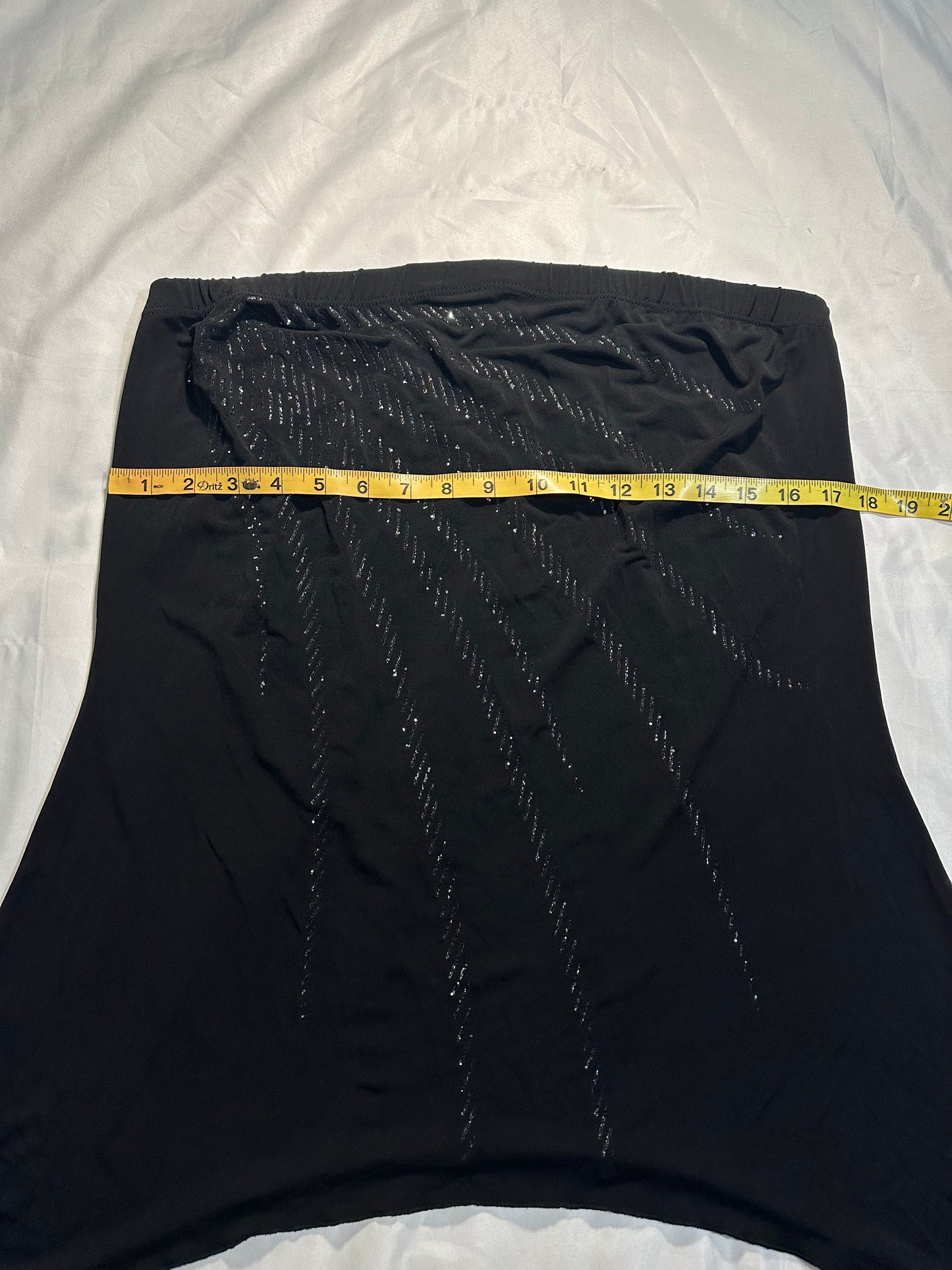 (XL)vtg asymmetrical sparkly tube top
