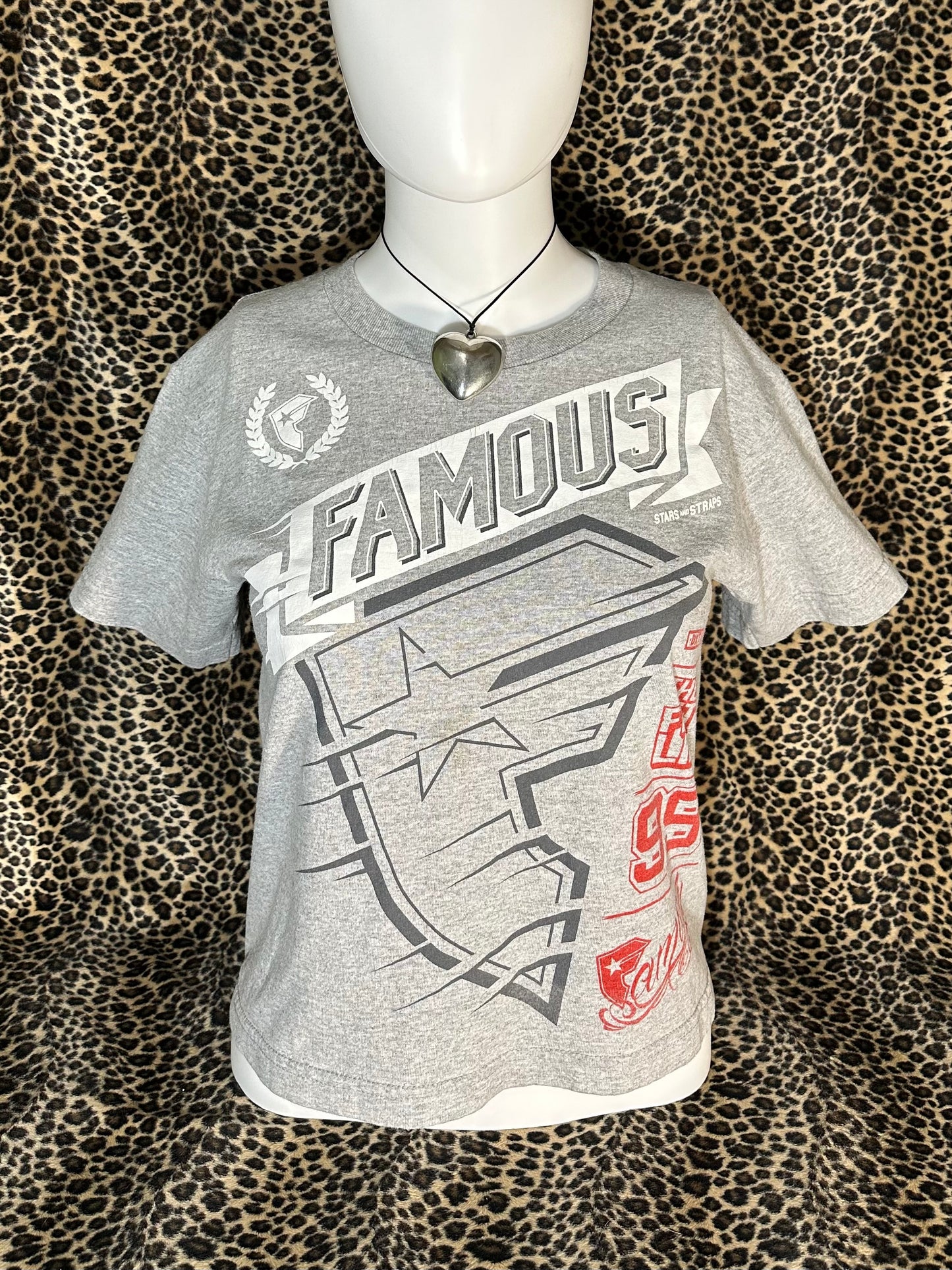 (S) famous stars & straps grey baby tee