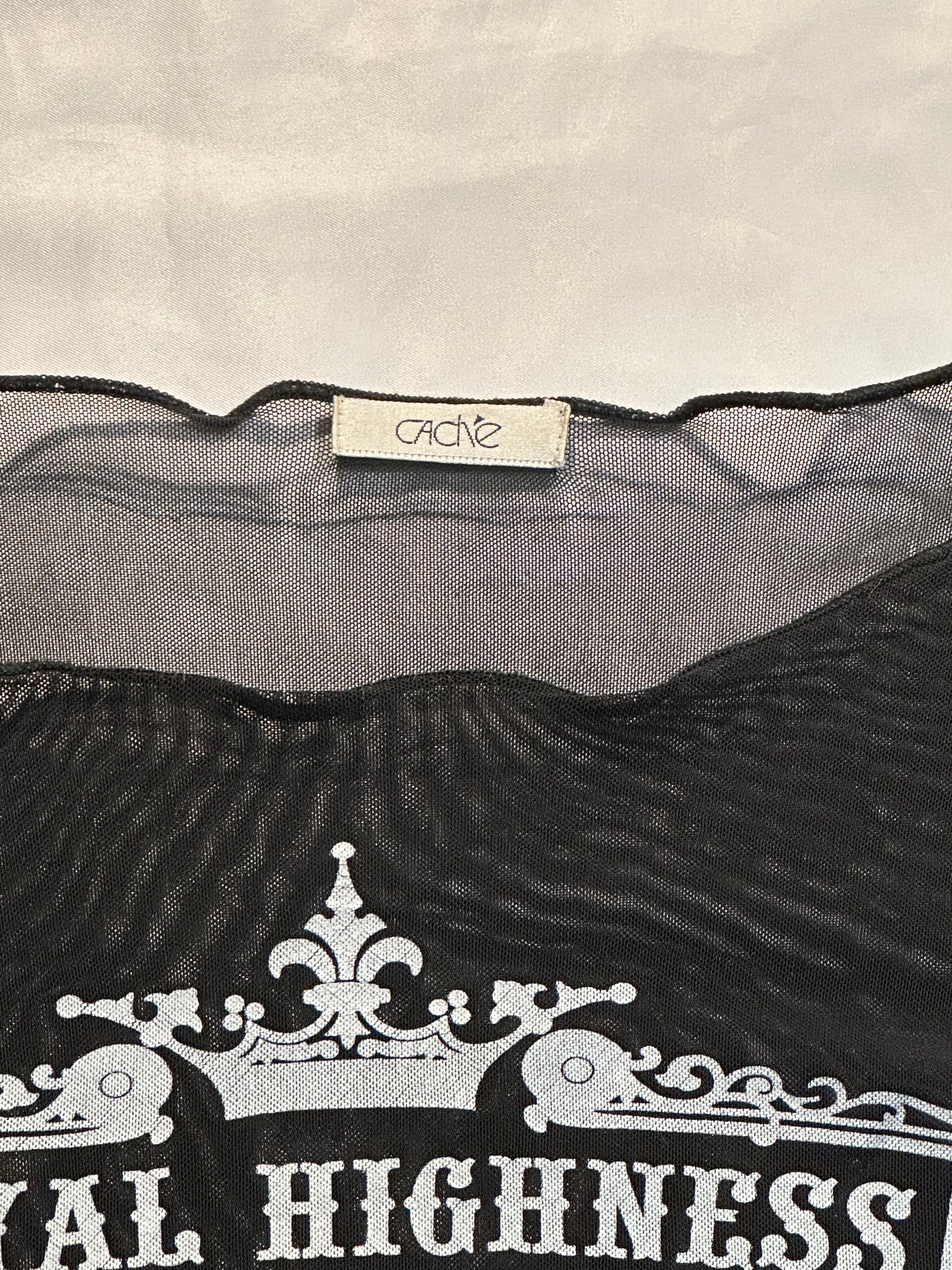 (XL)early 2000s caché princess mesh long sleeve