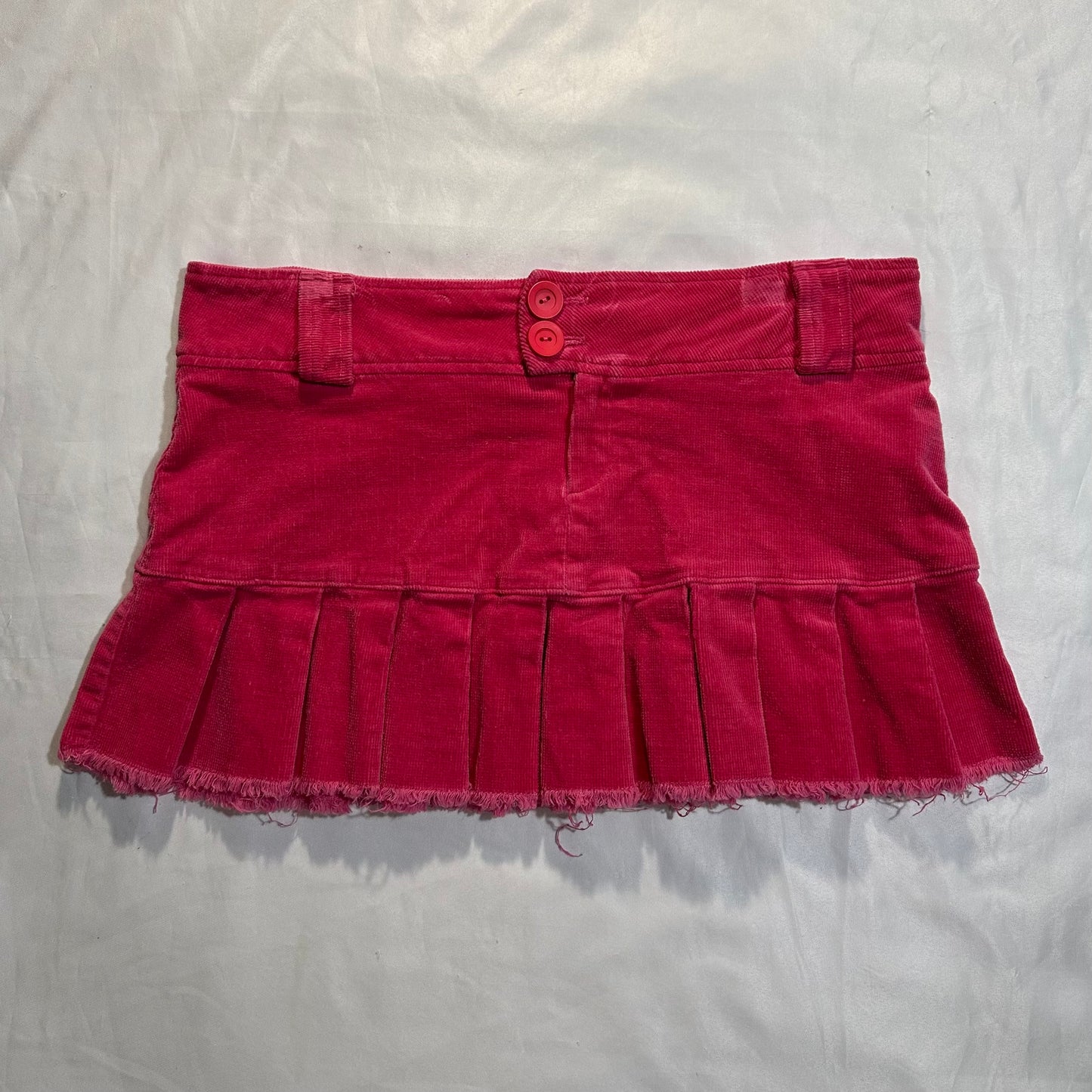 (S)vtg hot pink agaci pleated mini skirt