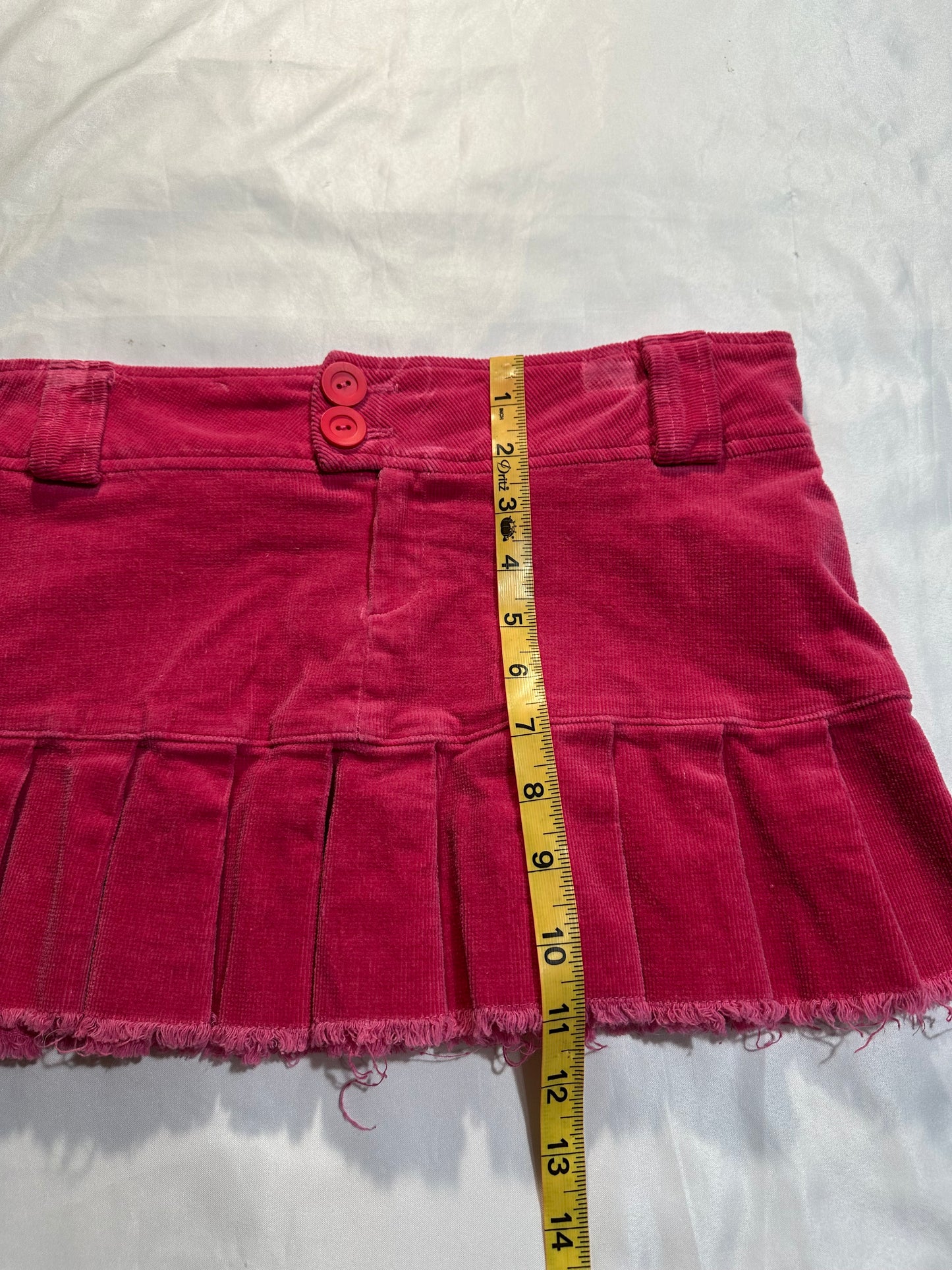 (S)vtg hot pink agaci pleated mini skirt
