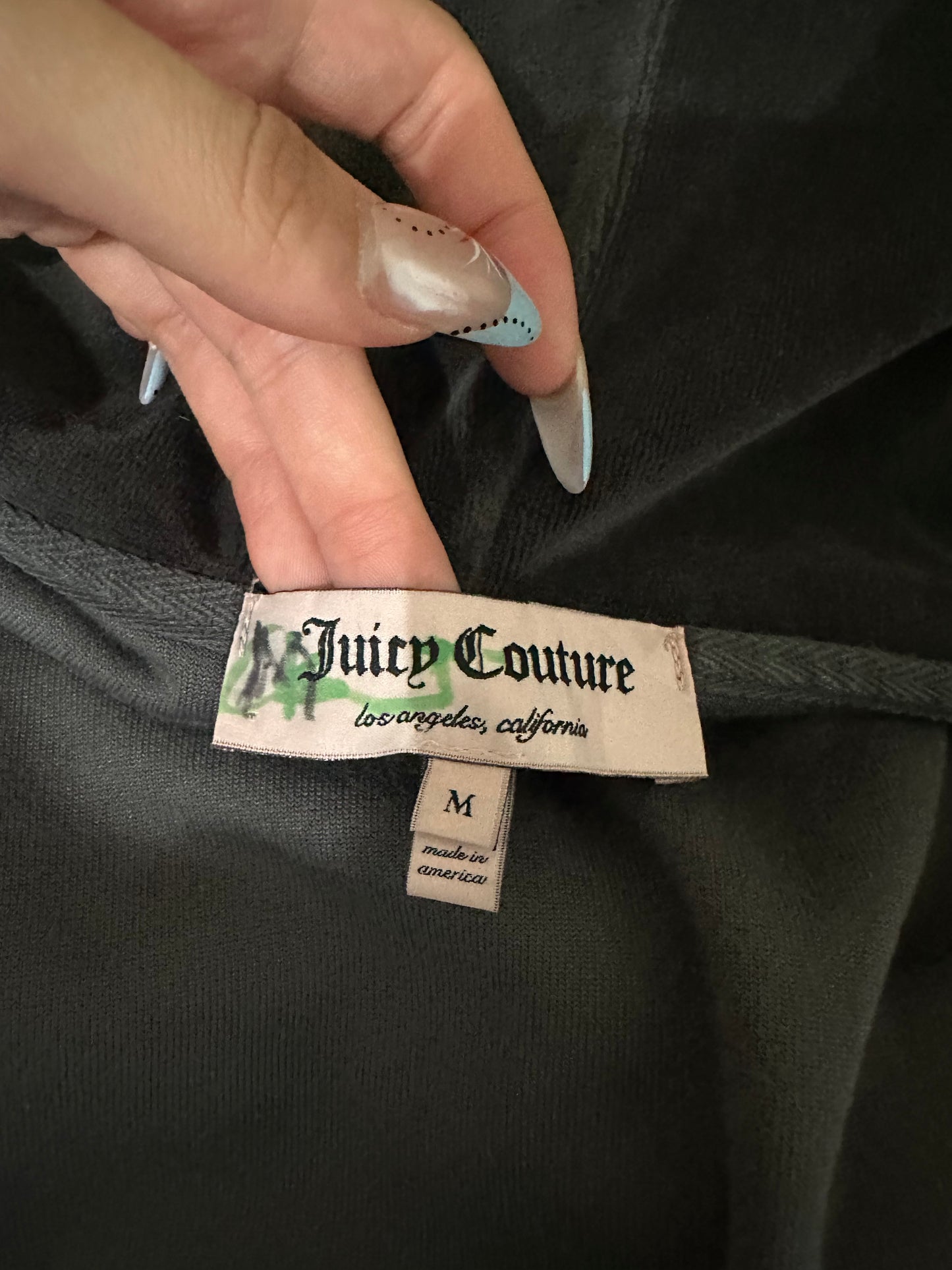 (M)juicy couture dark grey zip up