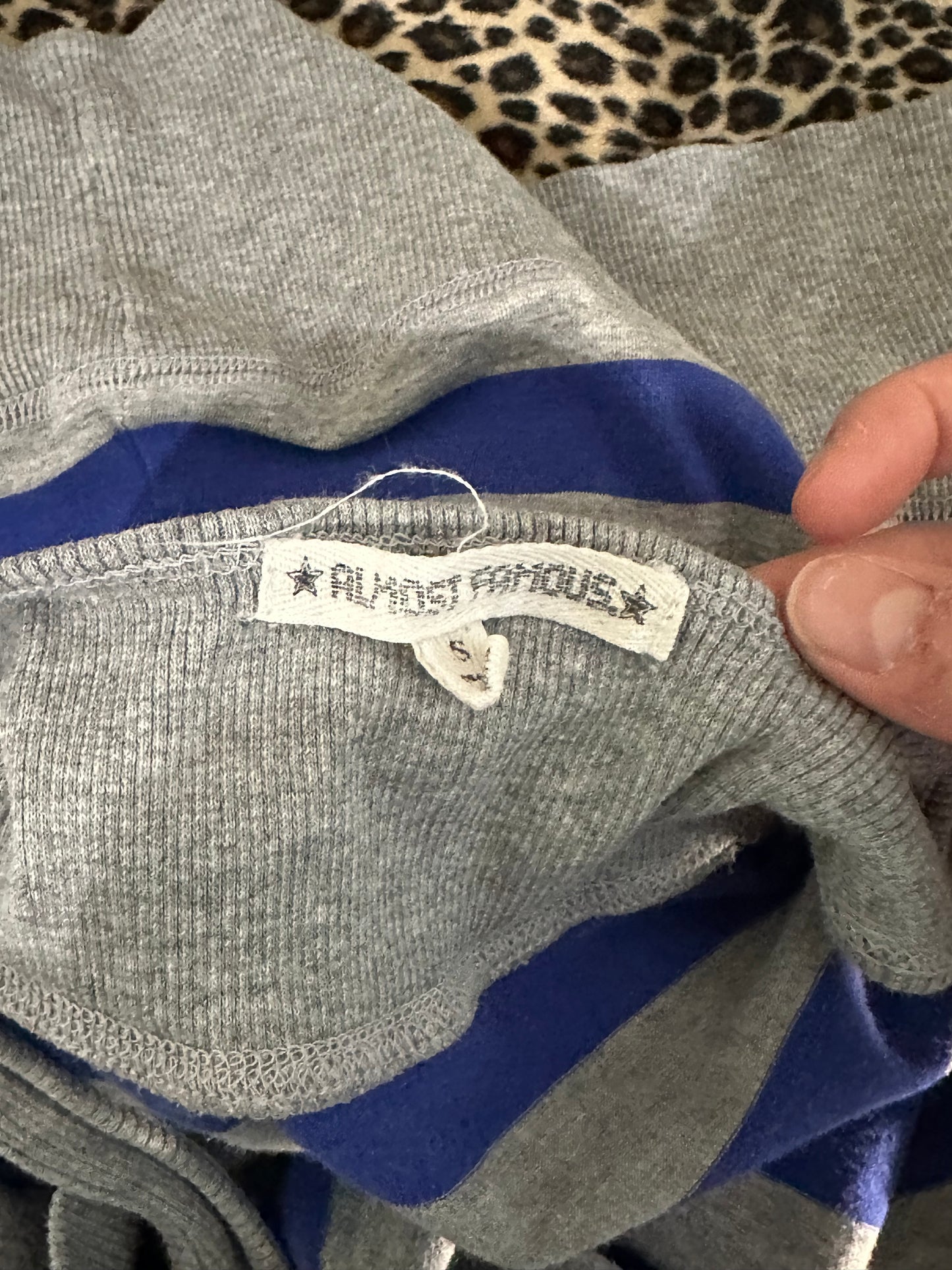 (S)early 2000s off the shoulder striped long sleeve