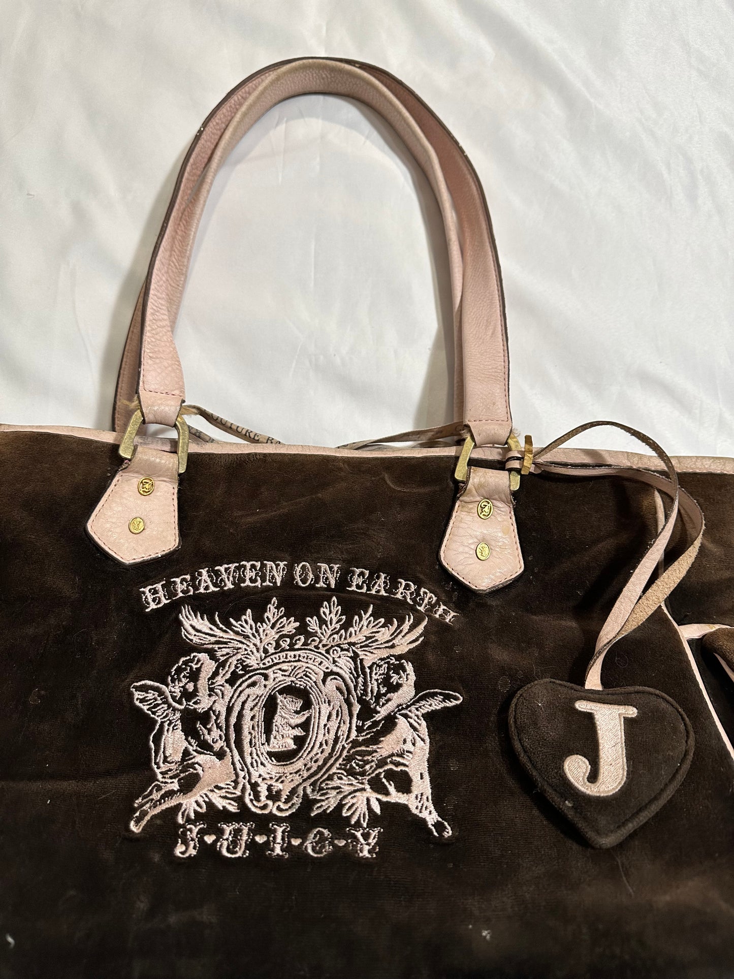 vtg juicy couture velour “heaven on earth” diaper bag