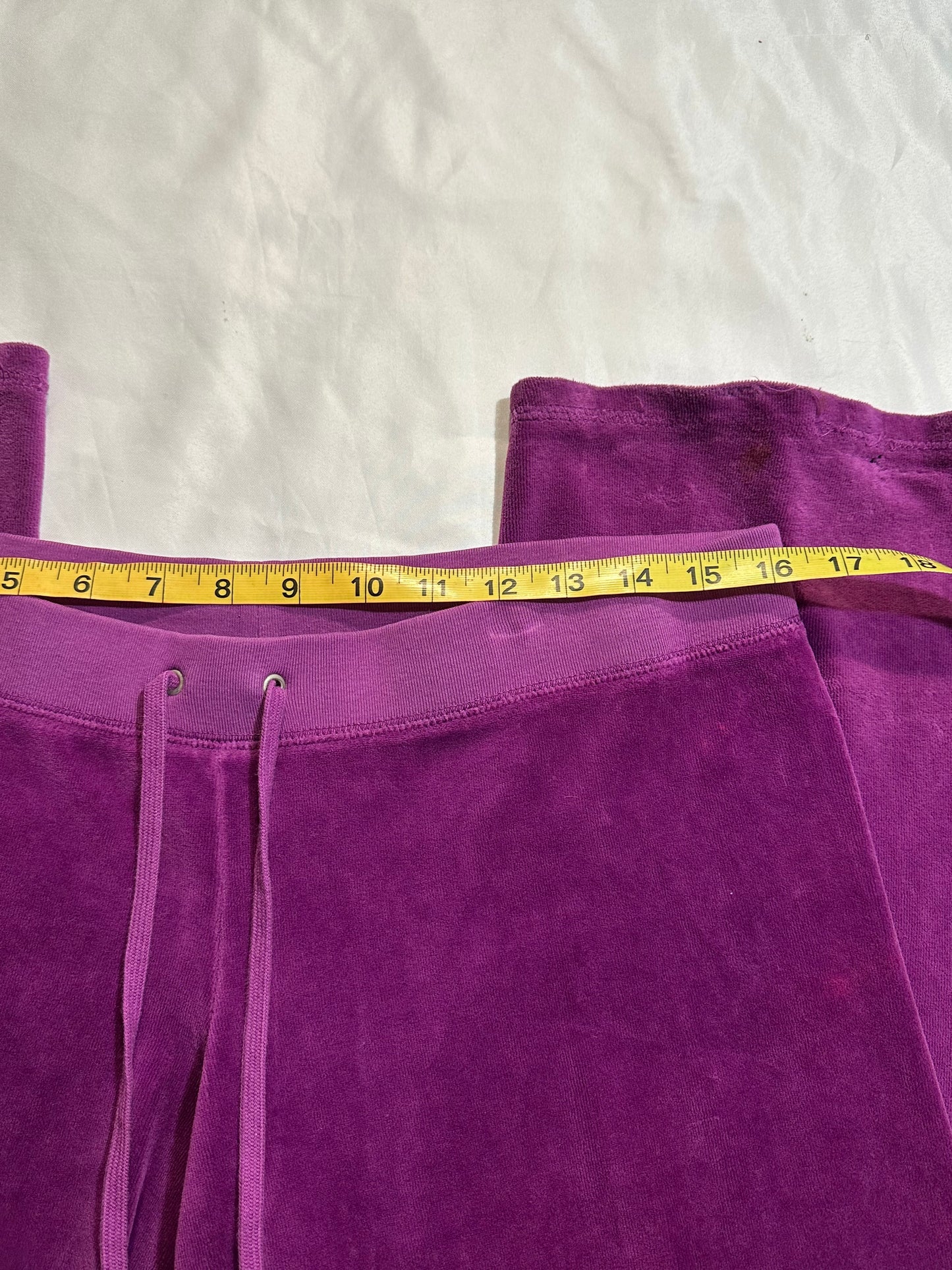 (M)magenta velour juicy couture flared sweats