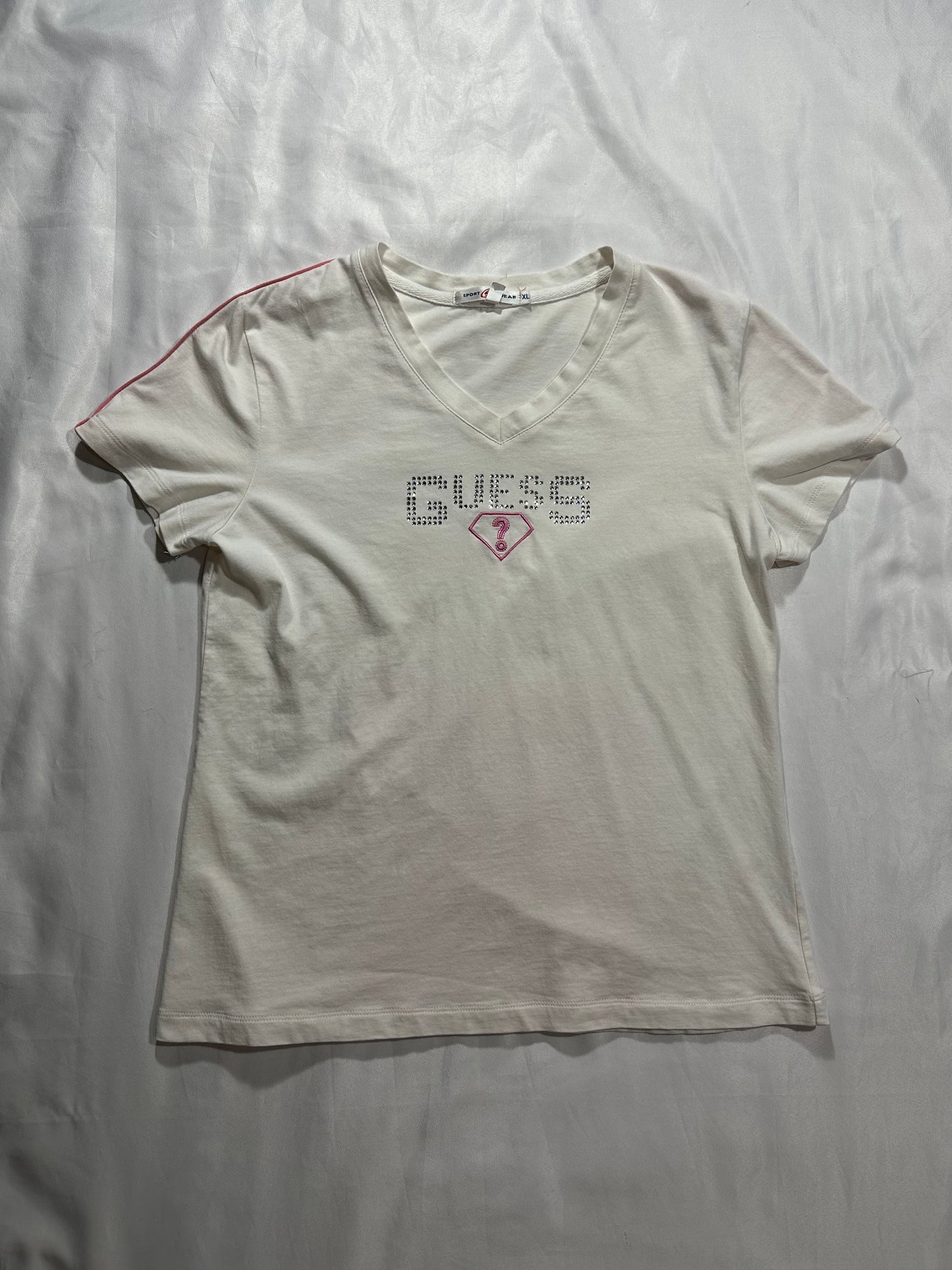 bedazzled guess jeans baby tee