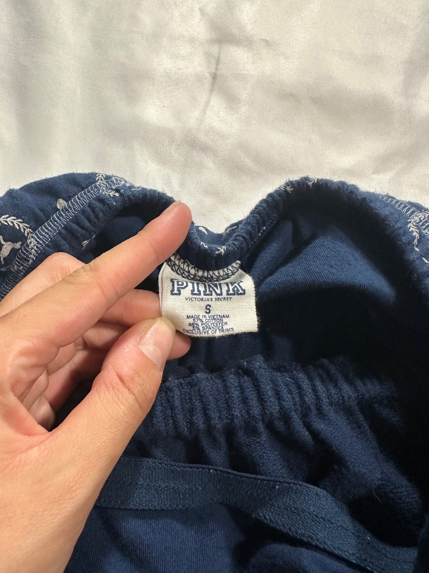 vs pink navy blue tube top