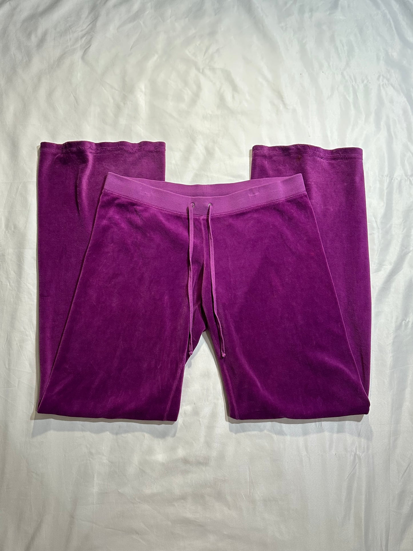 (M)magenta velour juicy couture flared sweats