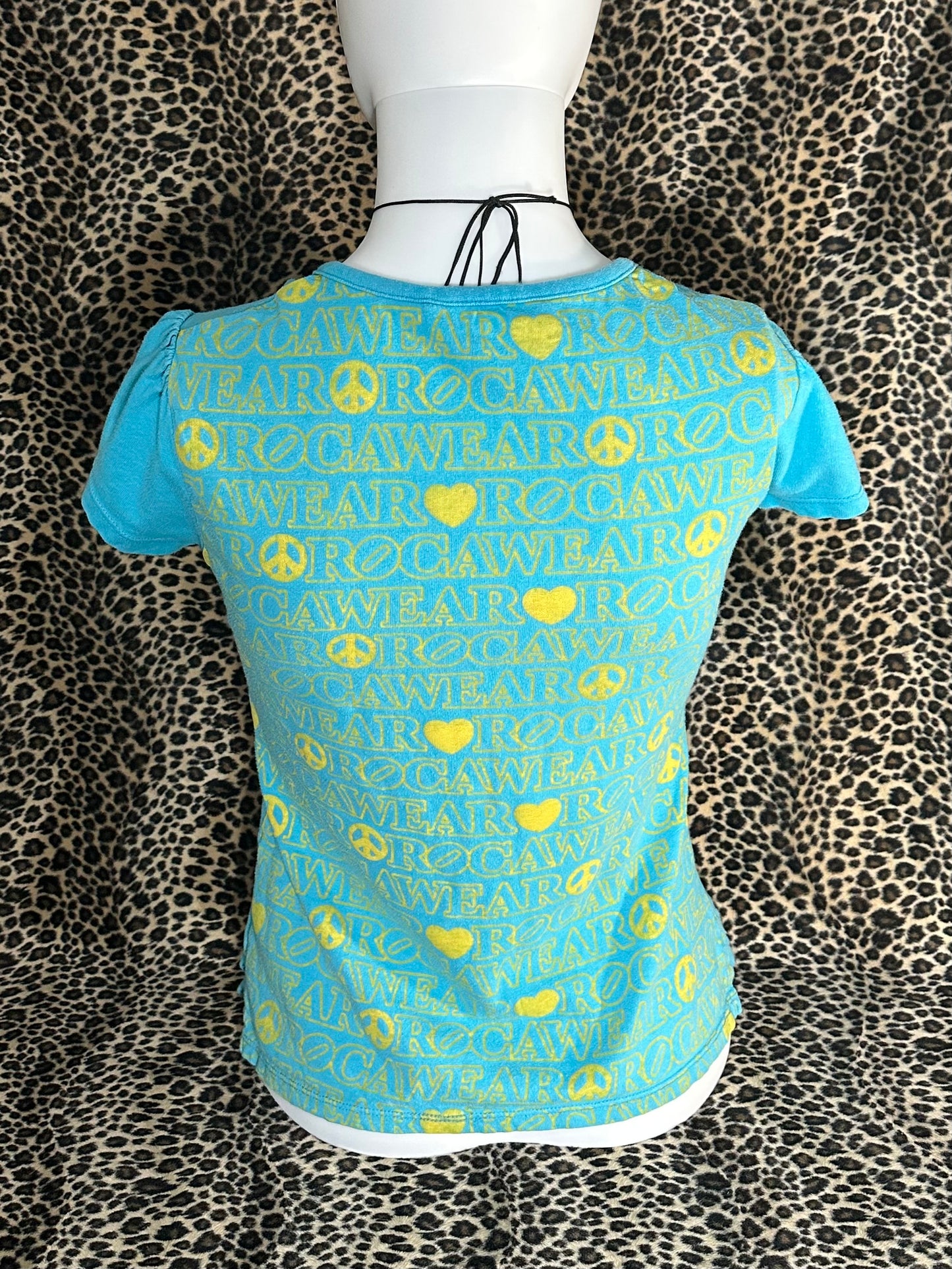(XS)blue rocawear baby tee