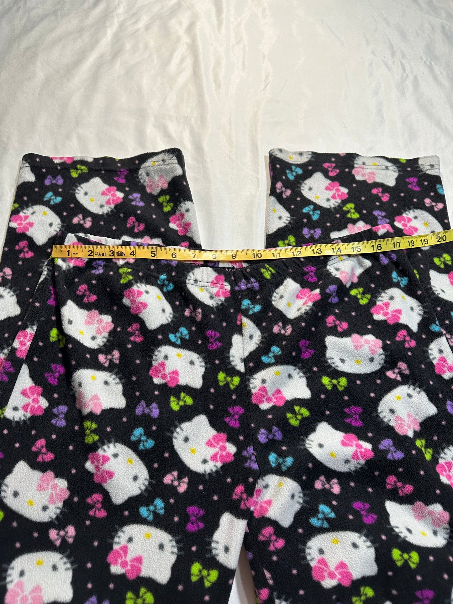 (L)sanrio hk black bow pj pants