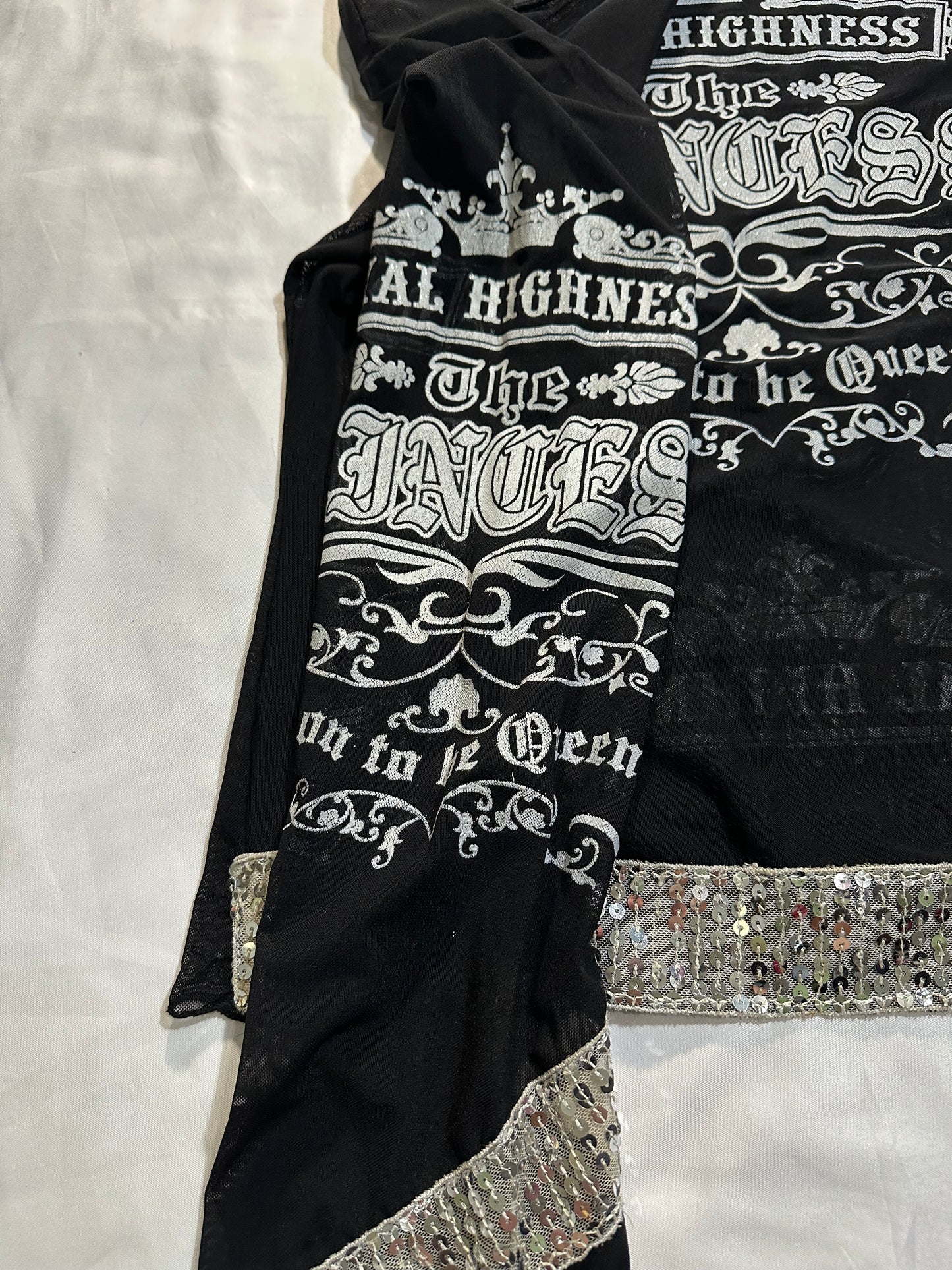 (XL)early 2000s caché princess mesh long sleeve