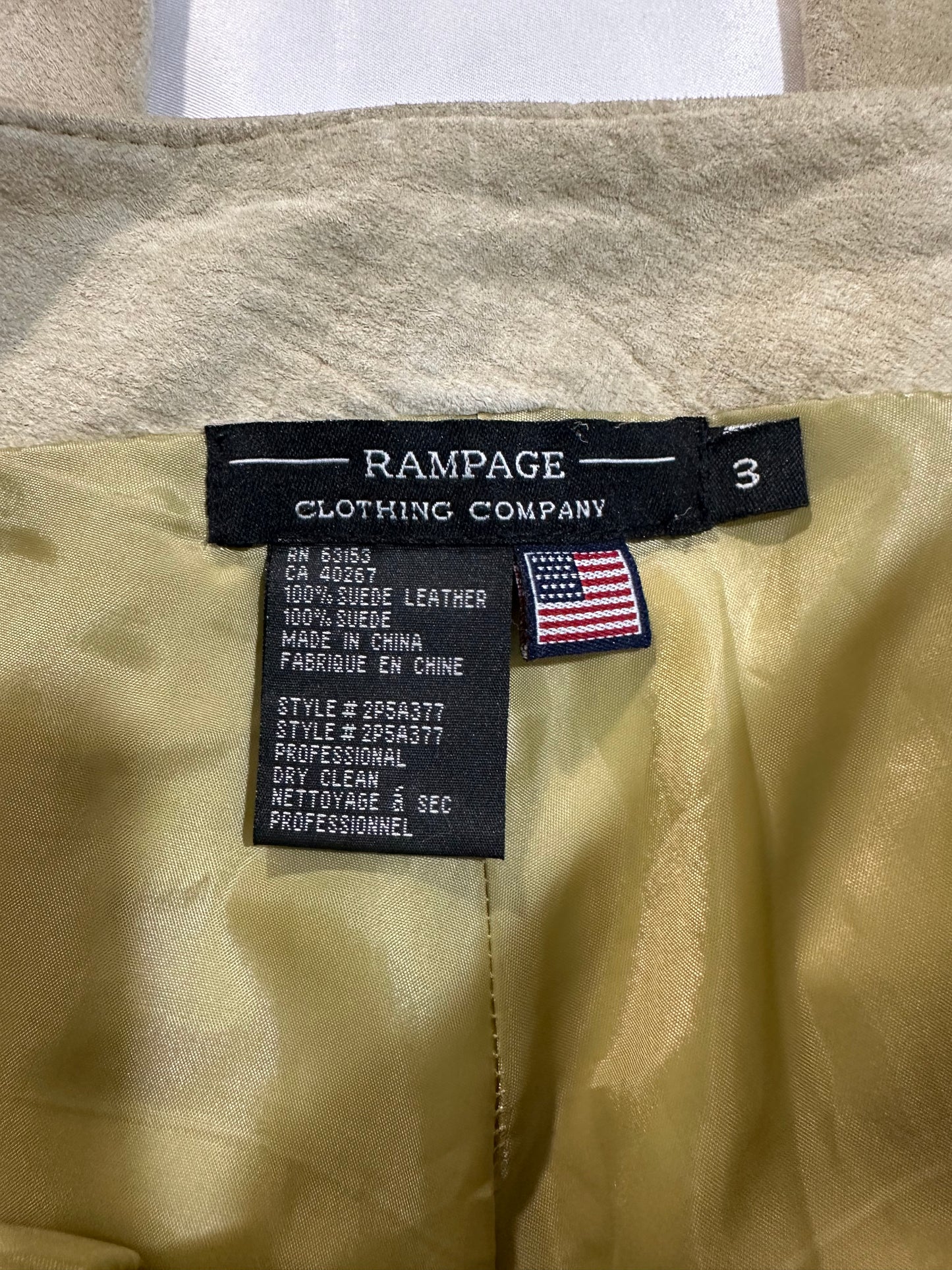 (SZ 3)vtg rampage suede leather tie up bottoms