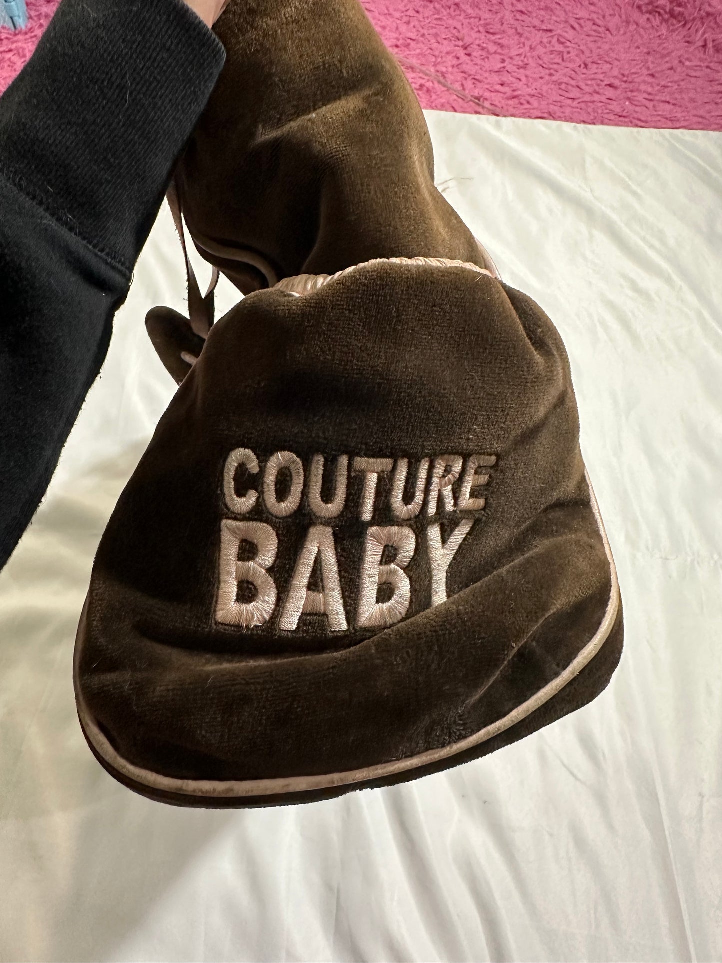 vtg juicy couture velour “heaven on earth” diaper bag