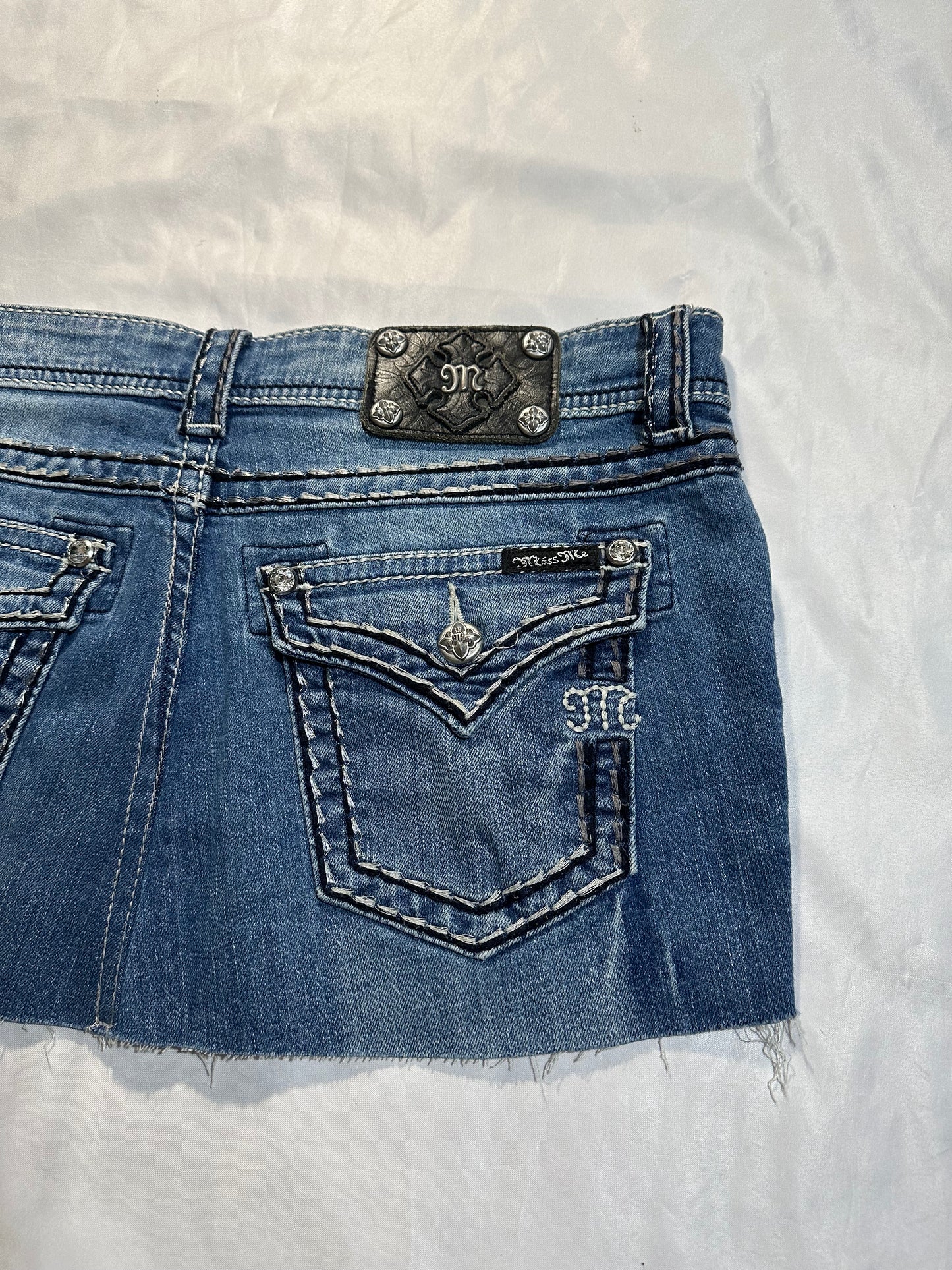 (sz 28)reworked miss me mini skirt