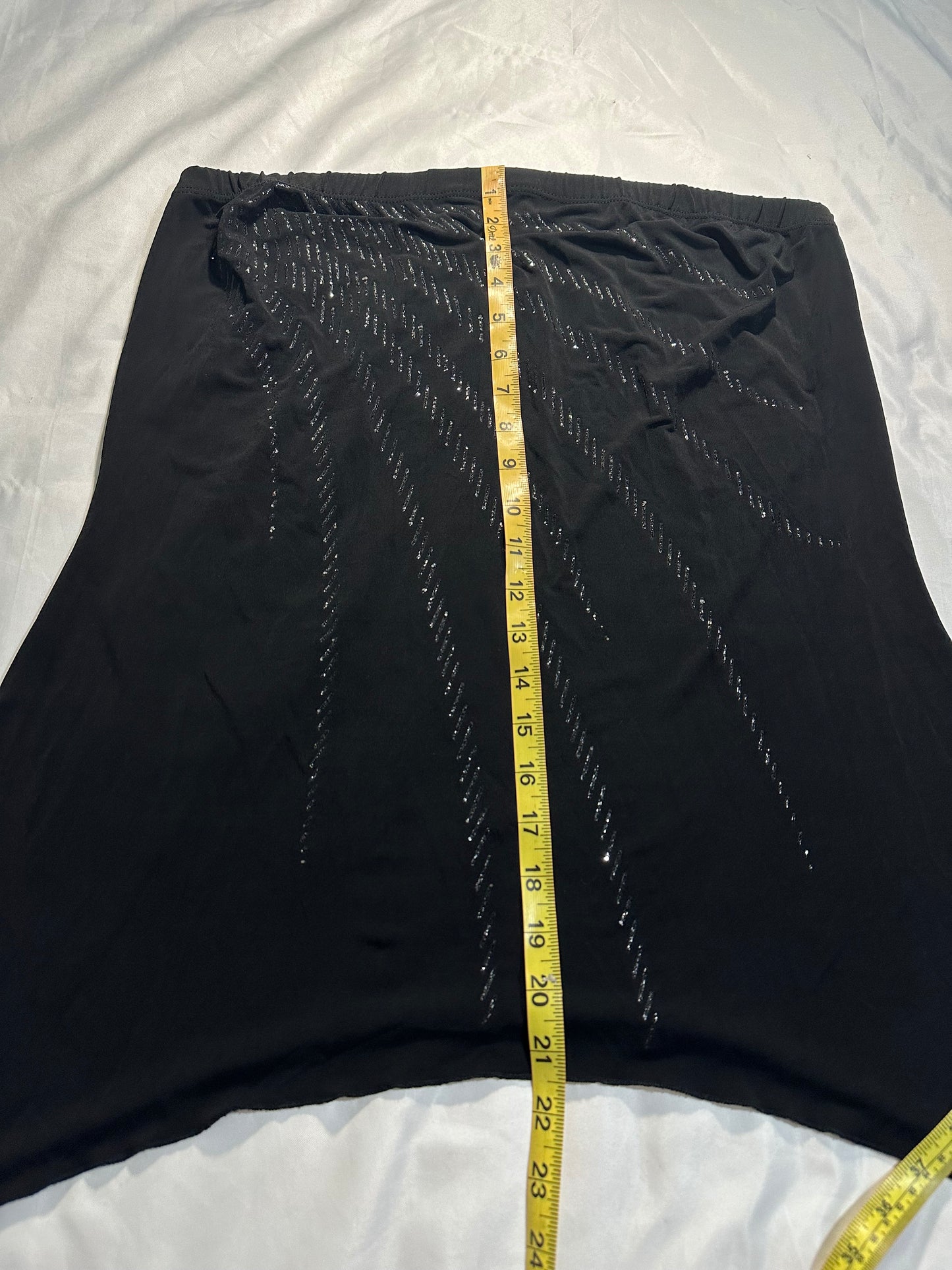 (XL)vtg asymmetrical sparkly tube top
