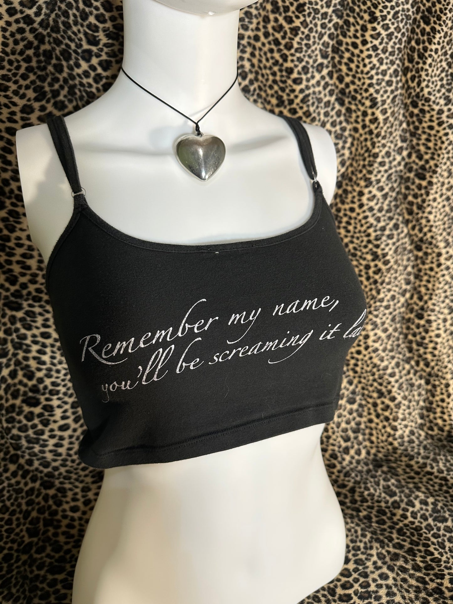 (S) “remember my name, you’ll be screaming it later” tank top