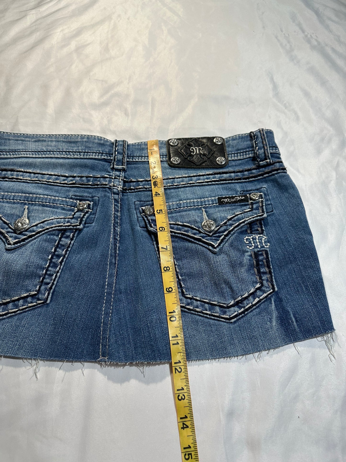 (sz 28)reworked miss me mini skirt