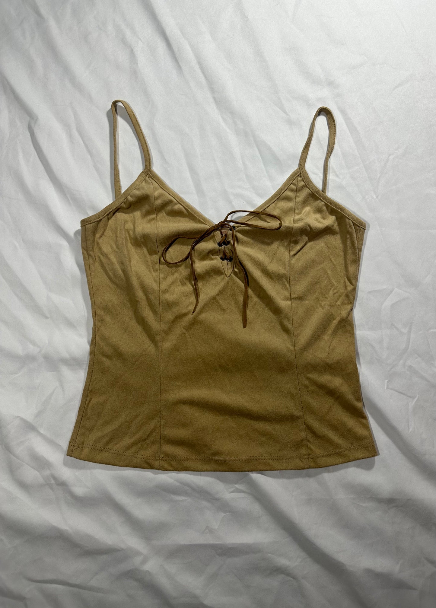 vtg f21 tie up tank top