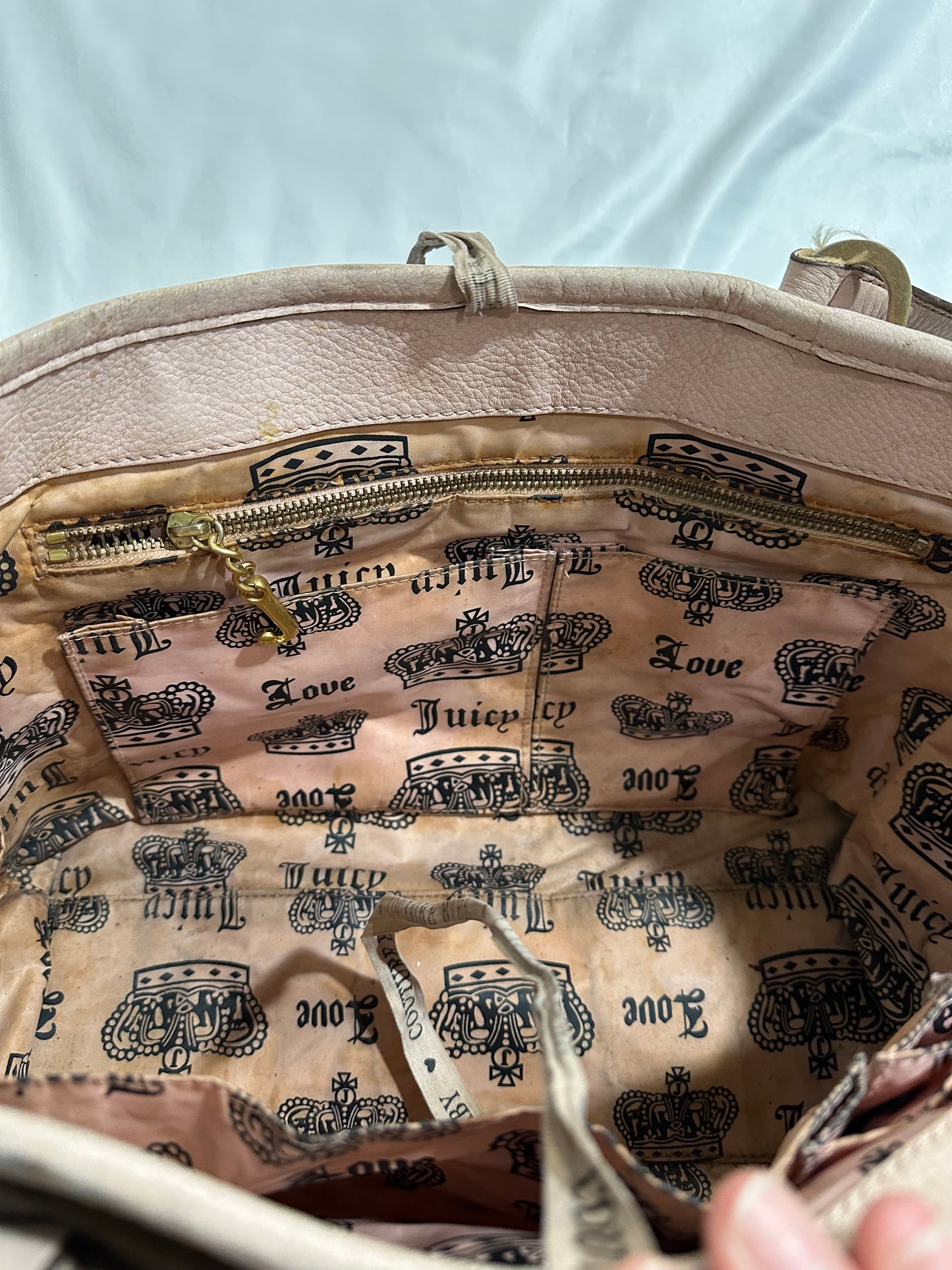vtg juicy couture velour “heaven on earth” diaper bag