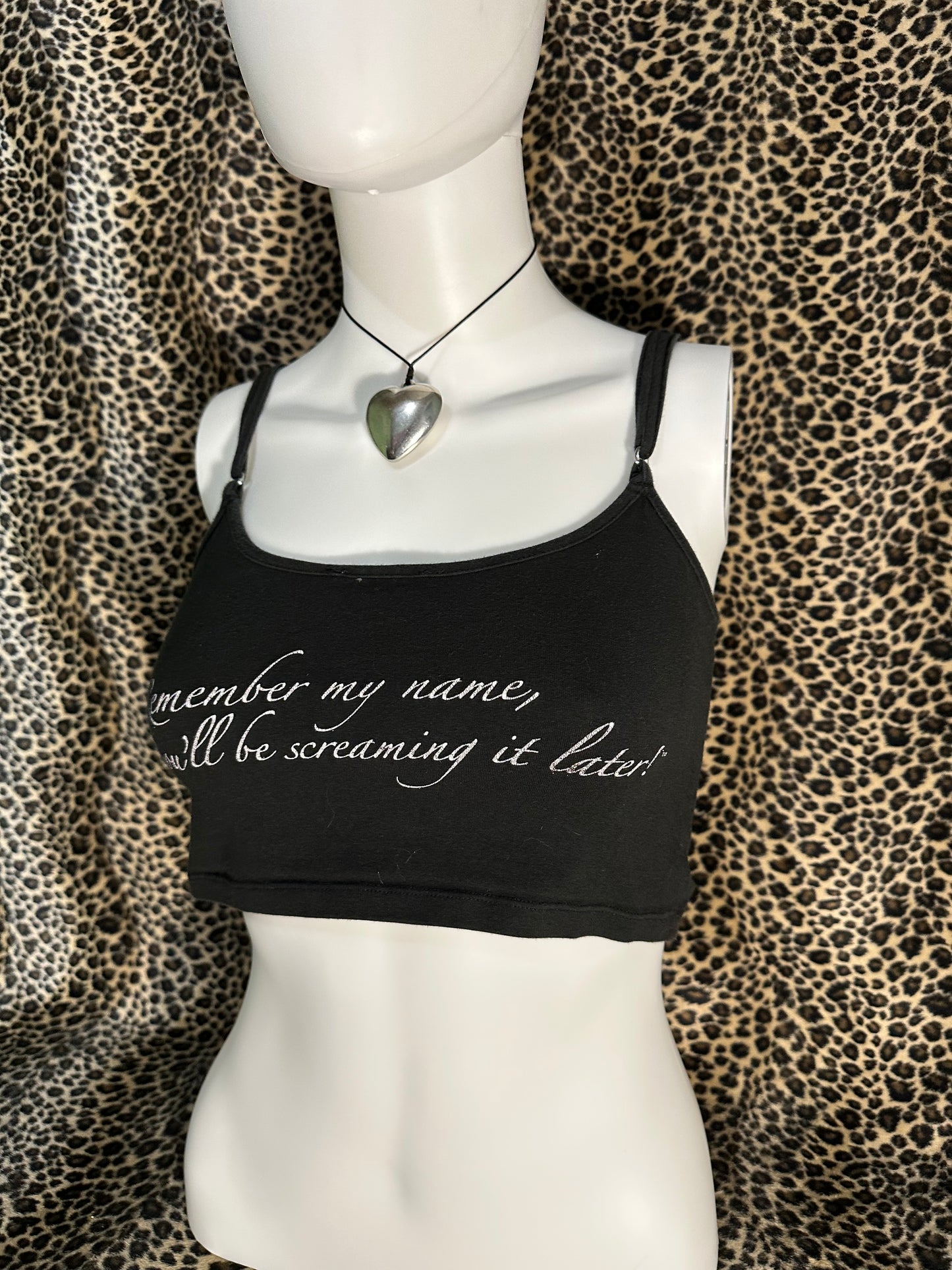 (S) “remember my name, you’ll be screaming it later” tank top