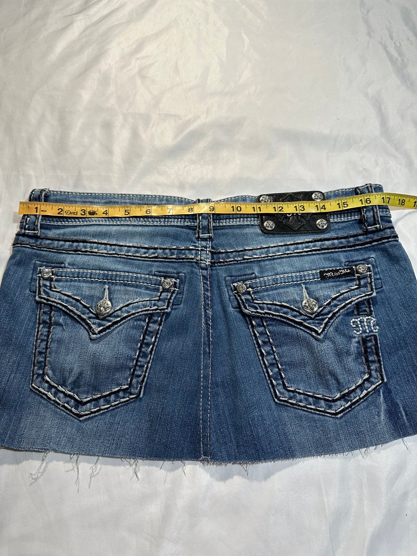(sz 28)reworked miss me mini skirt