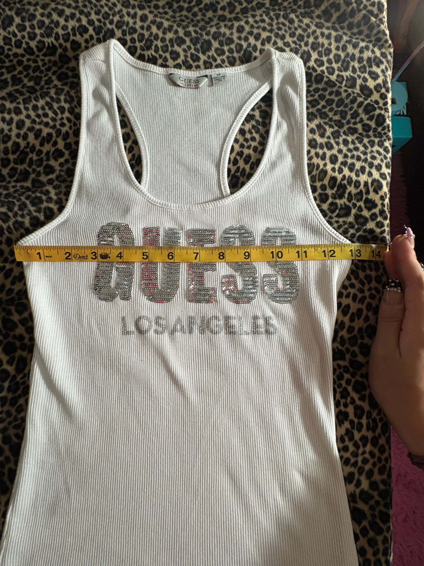 (S)early 2000s white guess tank top