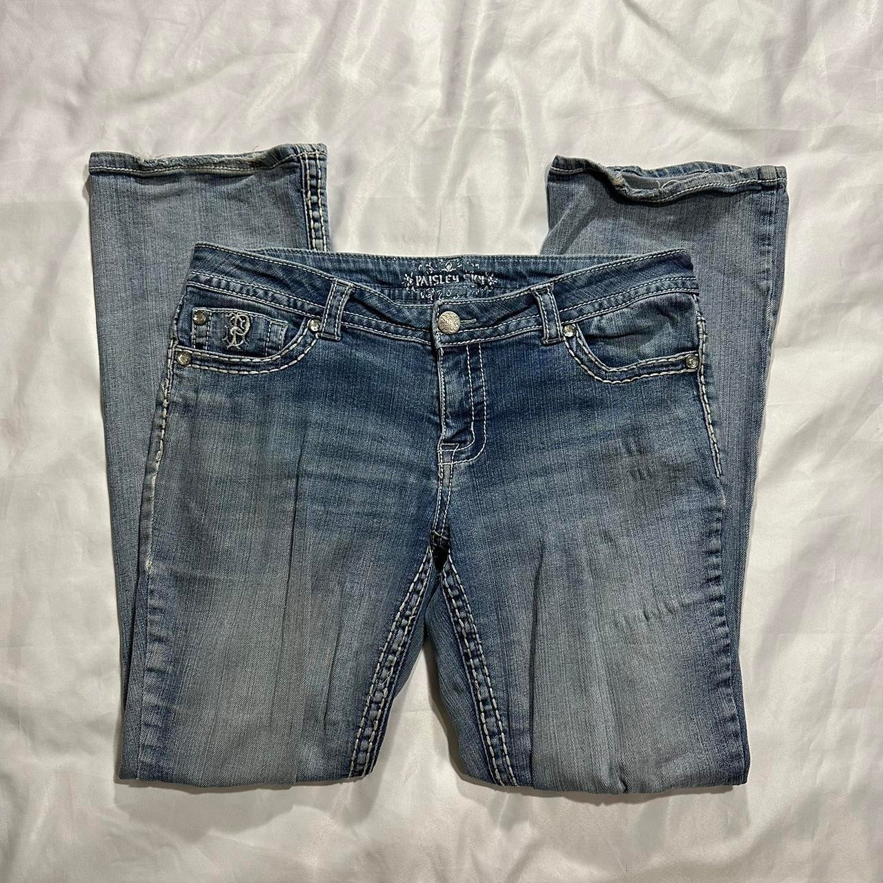 flared embellished jeans