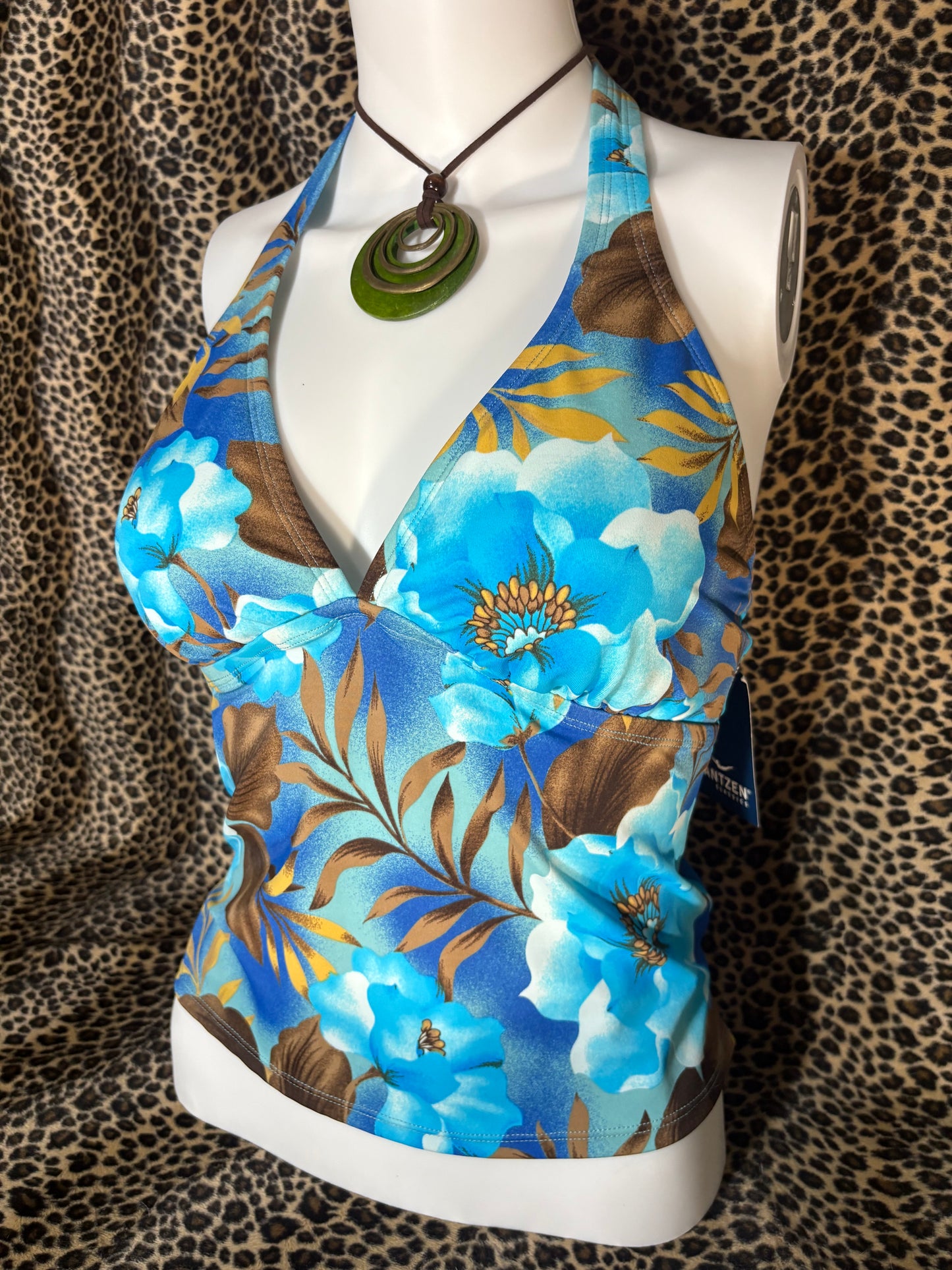 (M)blue summer halter top