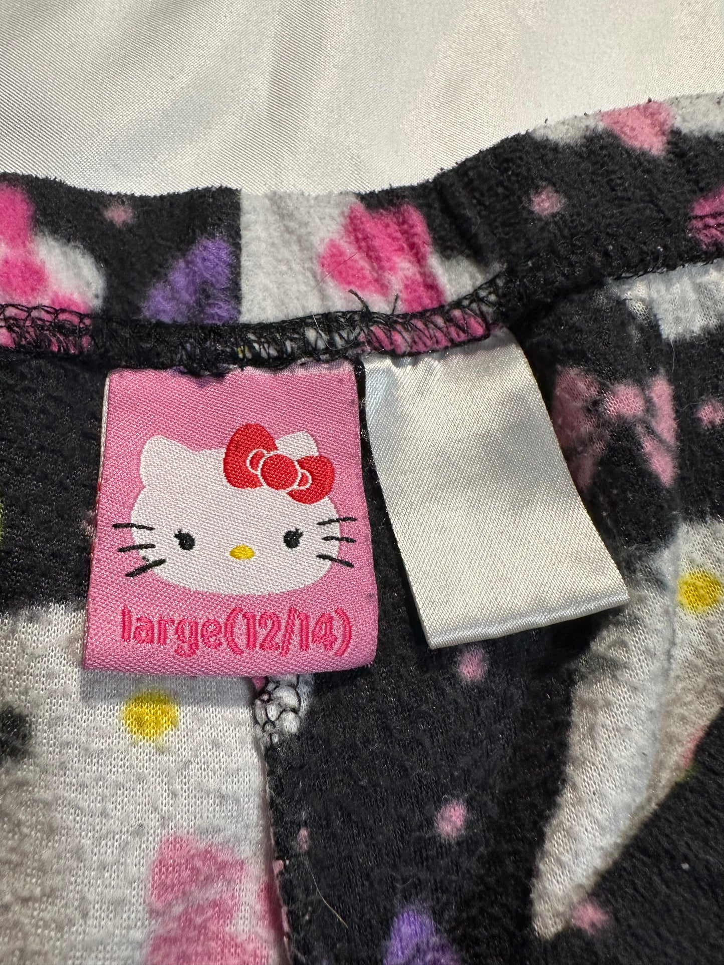 (L)sanrio hk black bow pj pants