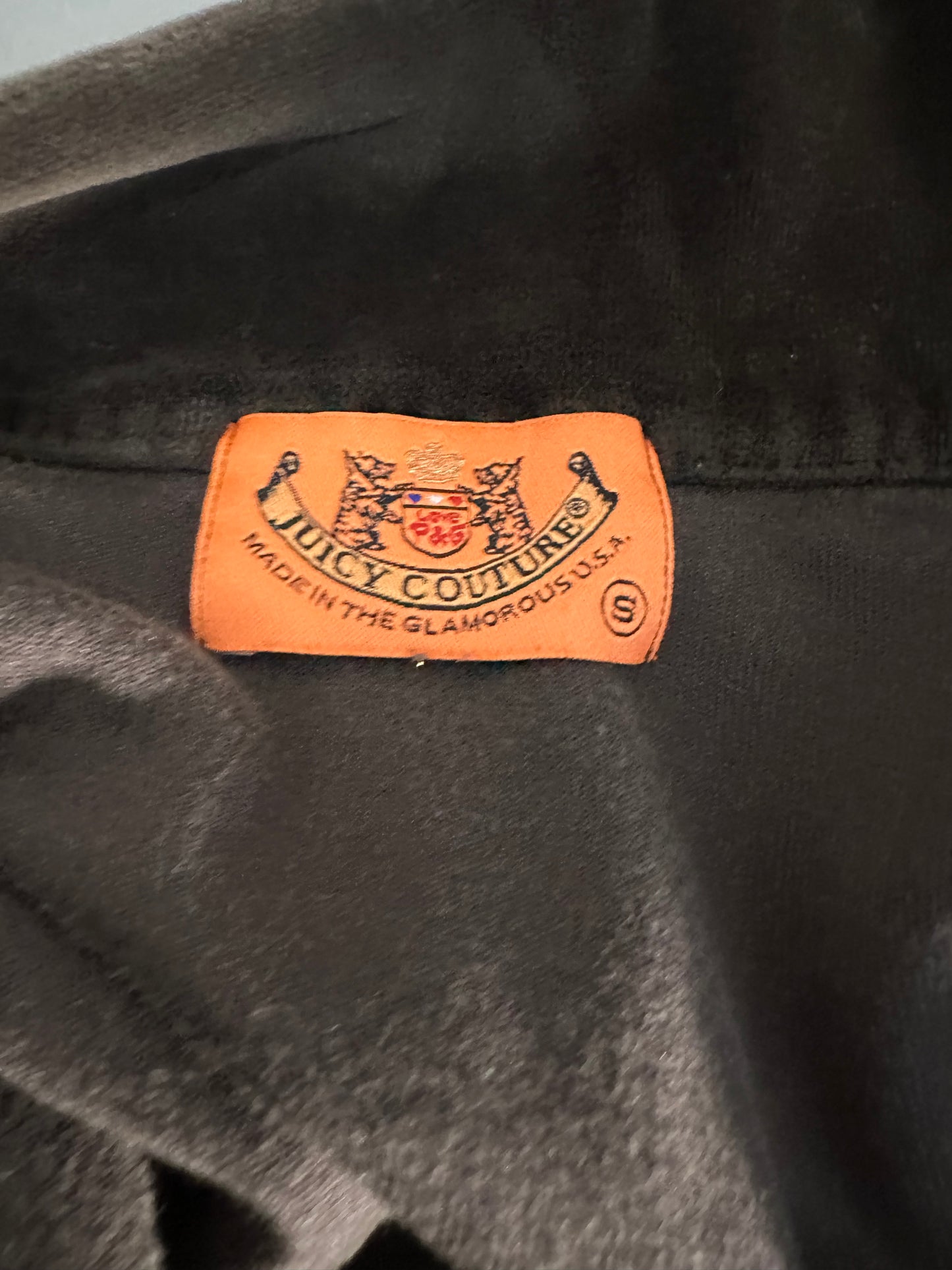 (S)vtg juicy couture brown velour zip up