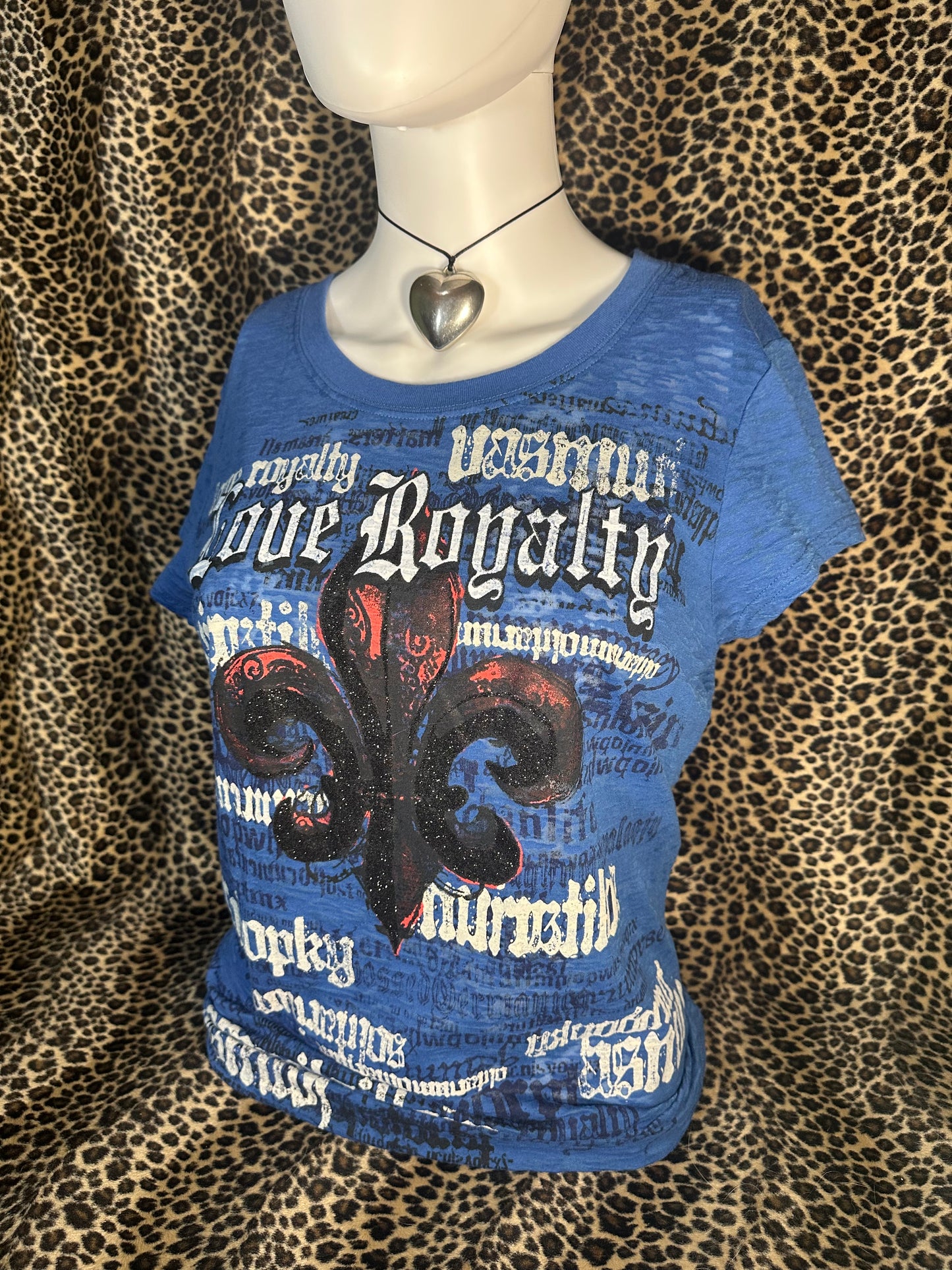 (XL)y2k grunge love royalty top