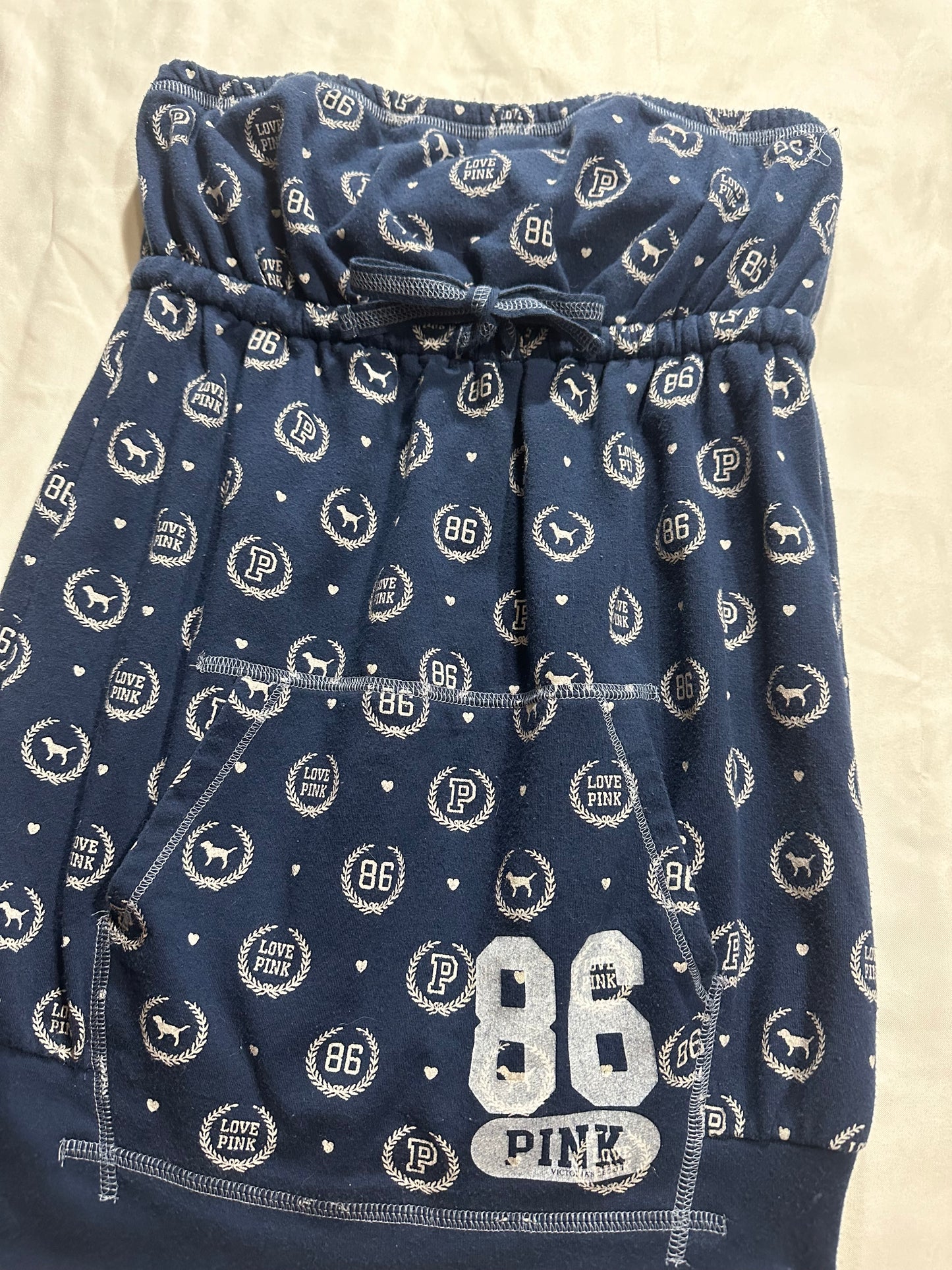 vs pink navy blue tube top