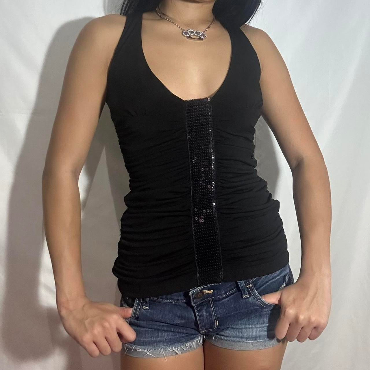frederick’s of hollywood black club tank top