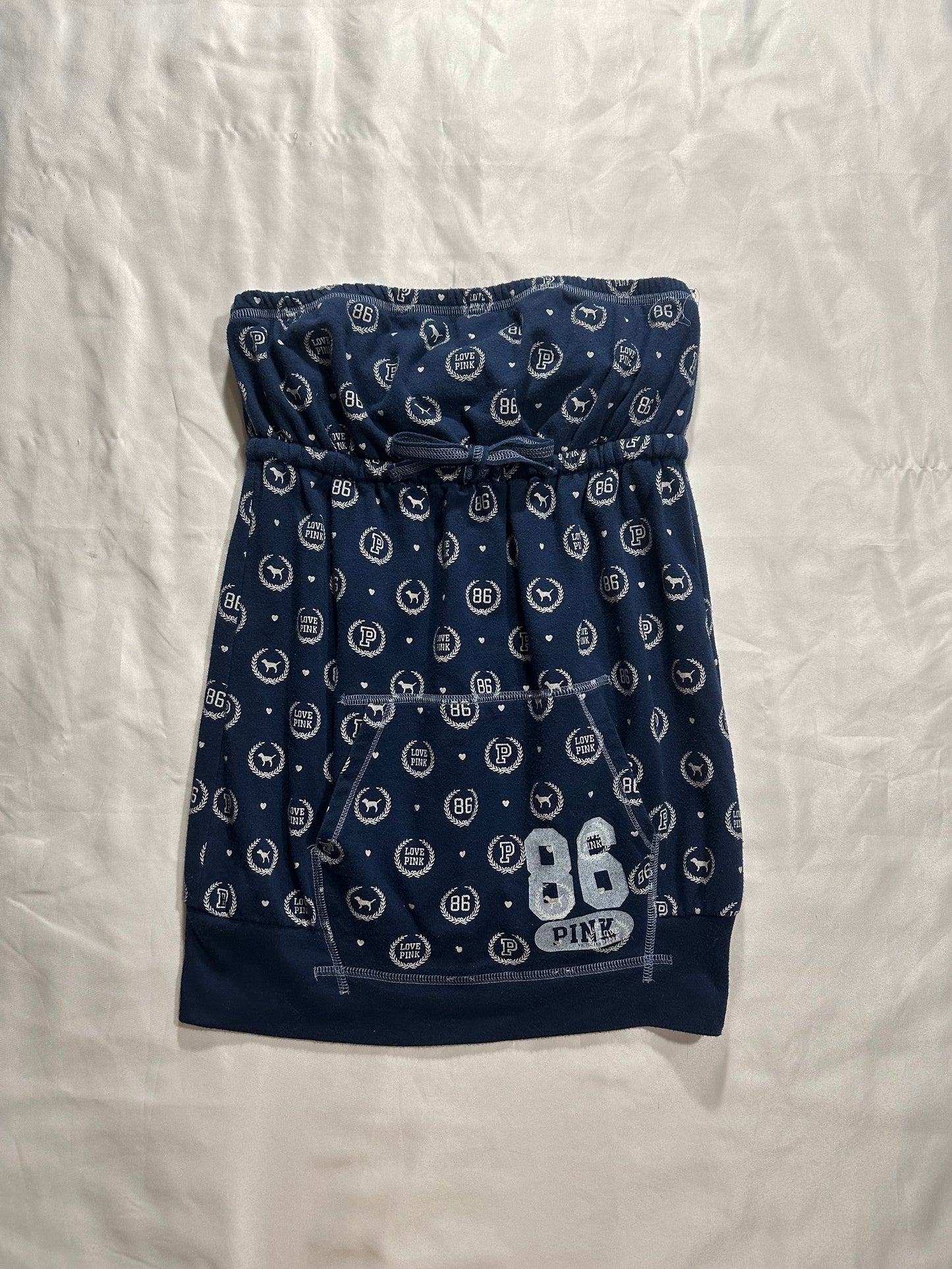 vs pink navy blue tube top