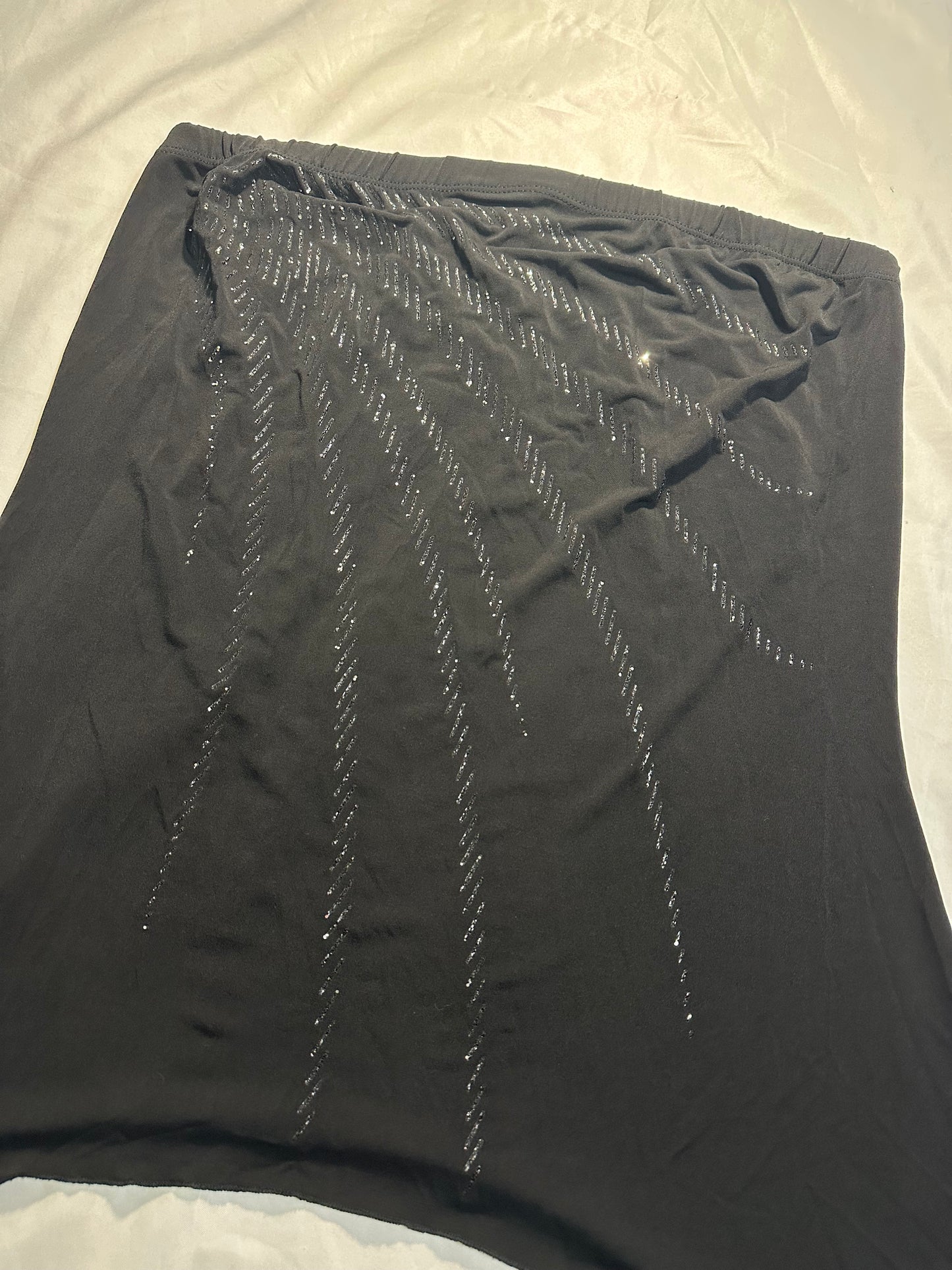 (XL)vtg asymmetrical sparkly tube top