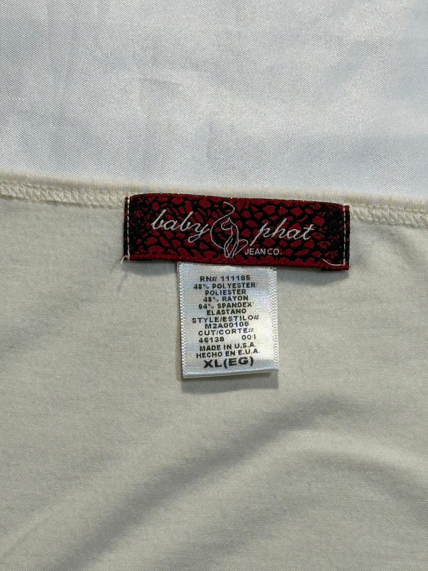 (XL)crème baby phat y2k top