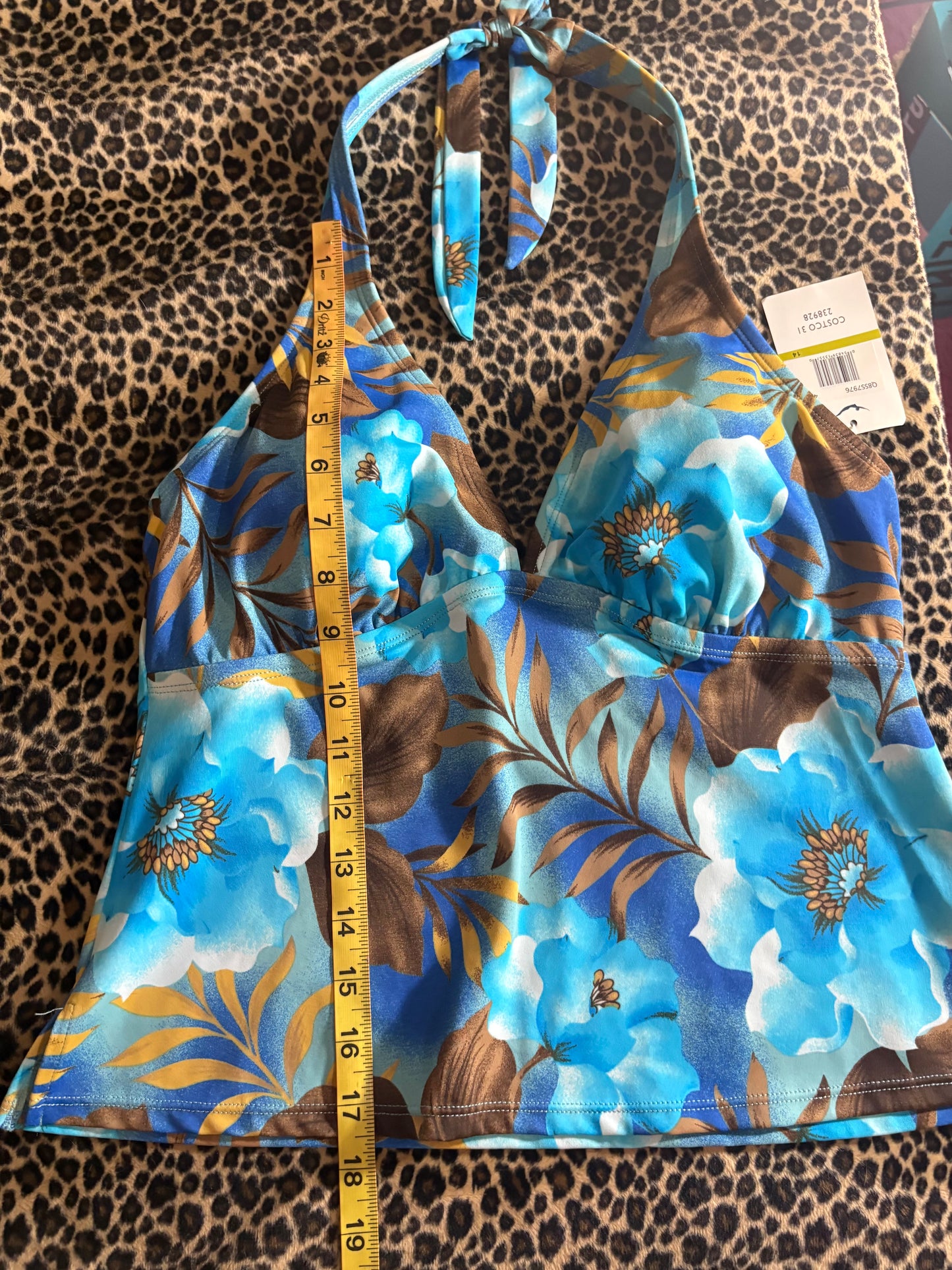 (M)blue summer halter top
