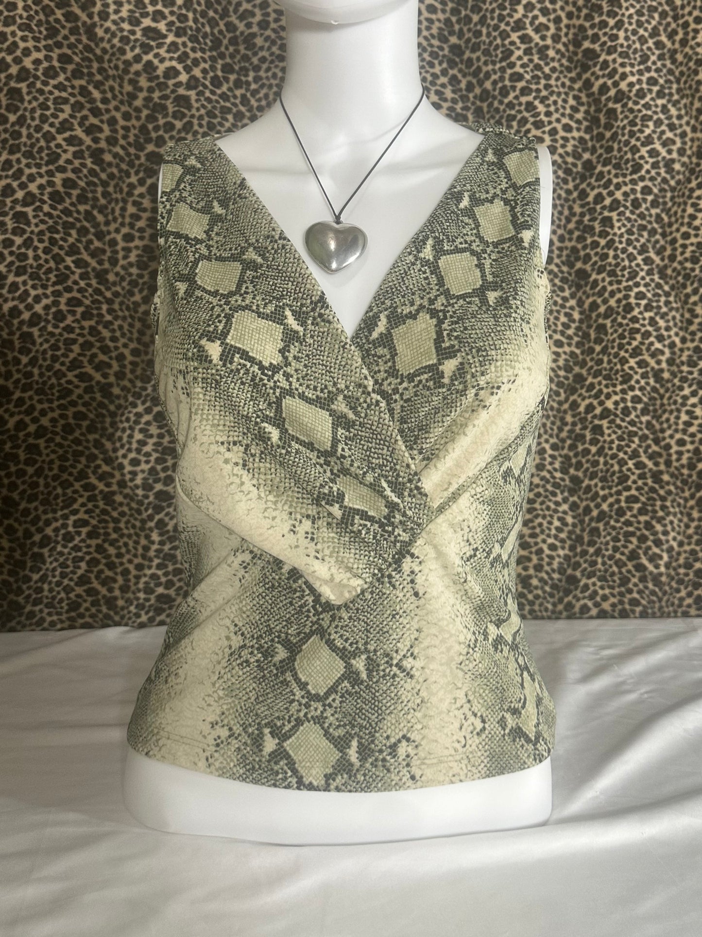 y2k cache snake skin tank top
