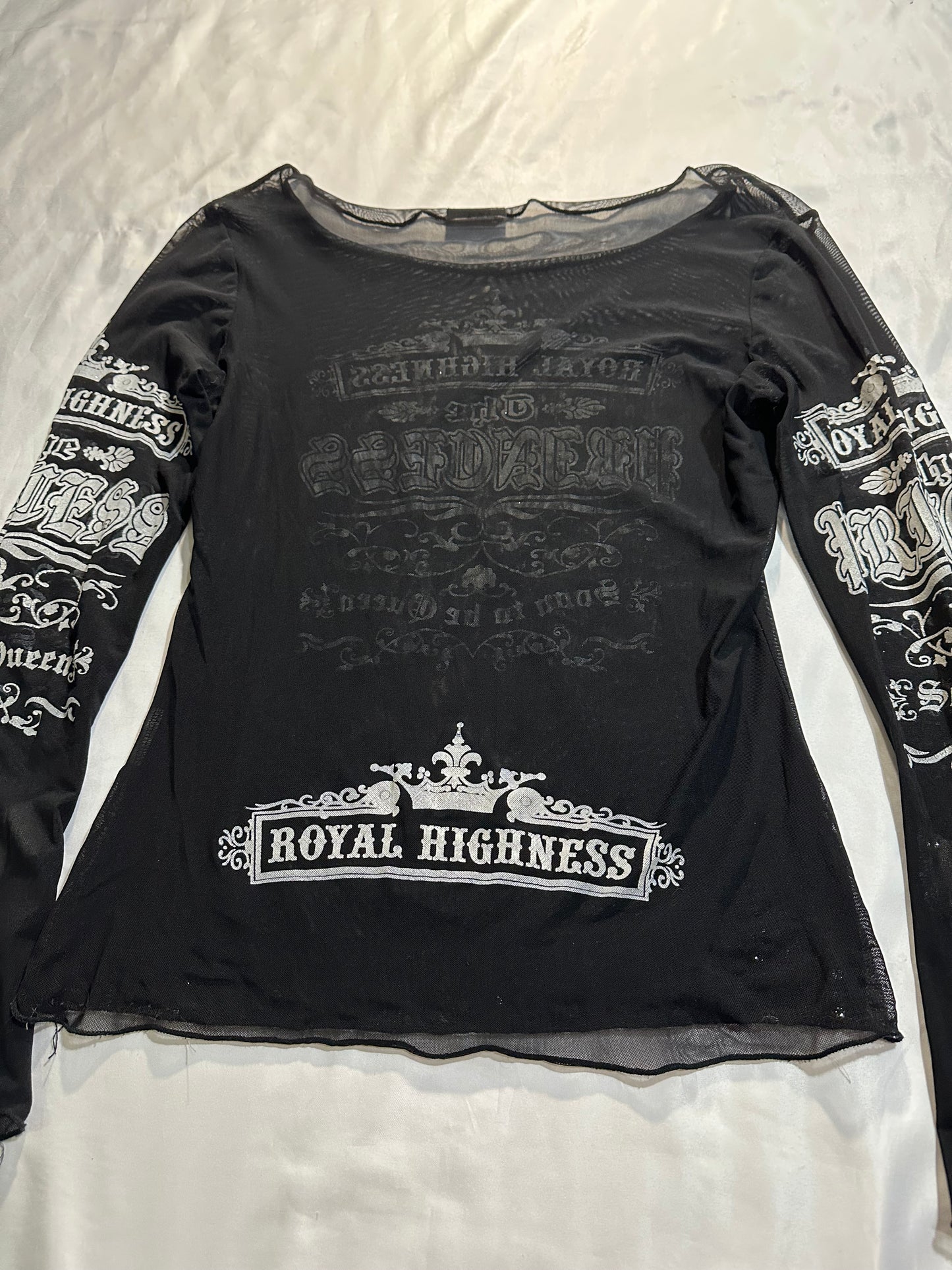 (XL)early 2000s caché princess mesh long sleeve