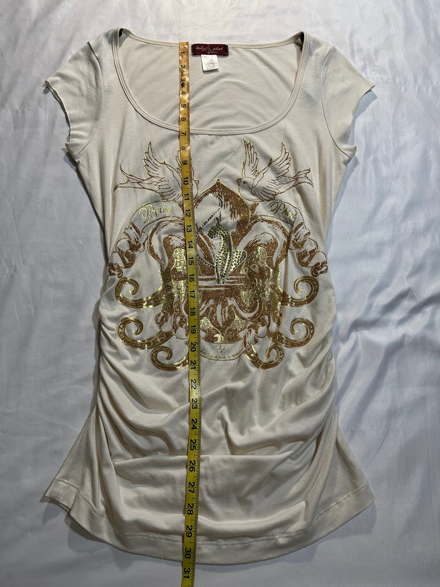 (XL)crème baby phat y2k top