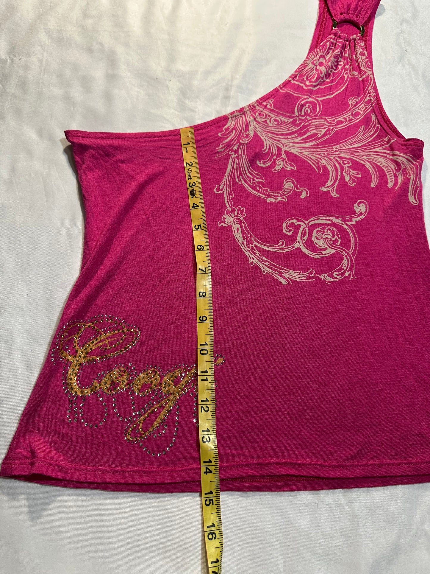 (M)early 2000s hot pink coogi one sleeved tank top