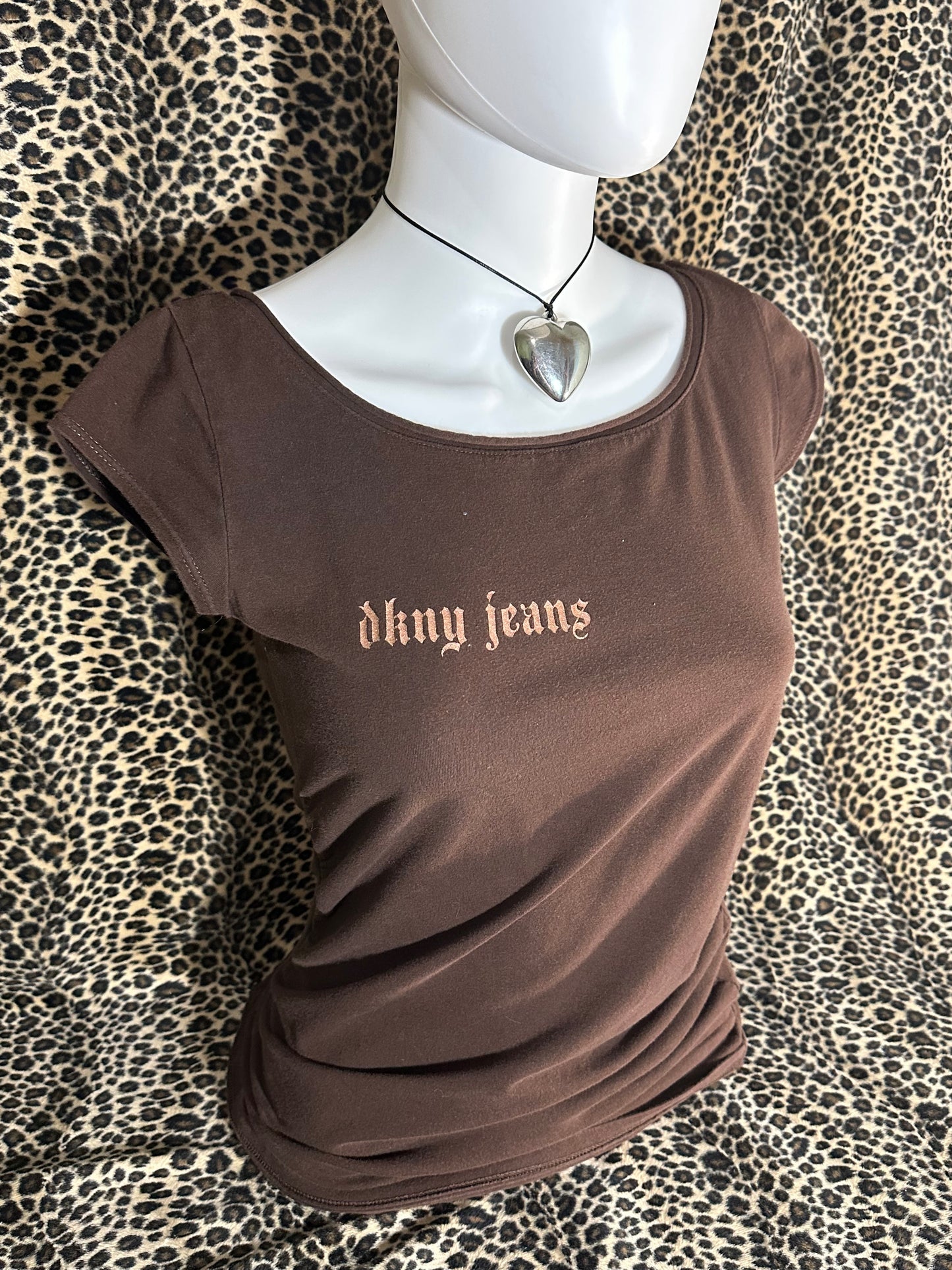 (M)dkny jeans brown top
