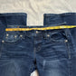 (SZ 28)embellished bootcut flared miss me jeans