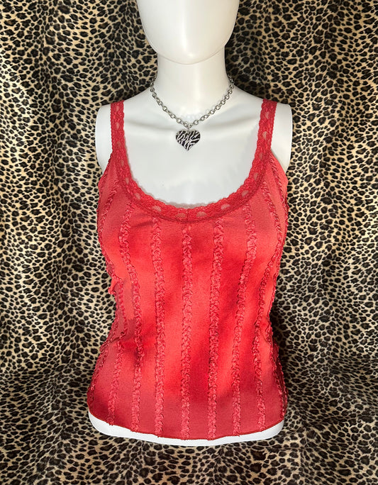 (M)vtg early 2000s wet seal red tank top