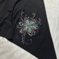 (M)early 2000s black asymmetrical flower skirt