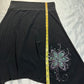 (M)early 2000s black asymmetrical flower skirt