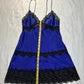 (S)vs lace indigo slip dress