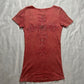 bedazzled vocal cross angel wings top