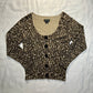 (S)vtg guess jeans leopard print cardigan