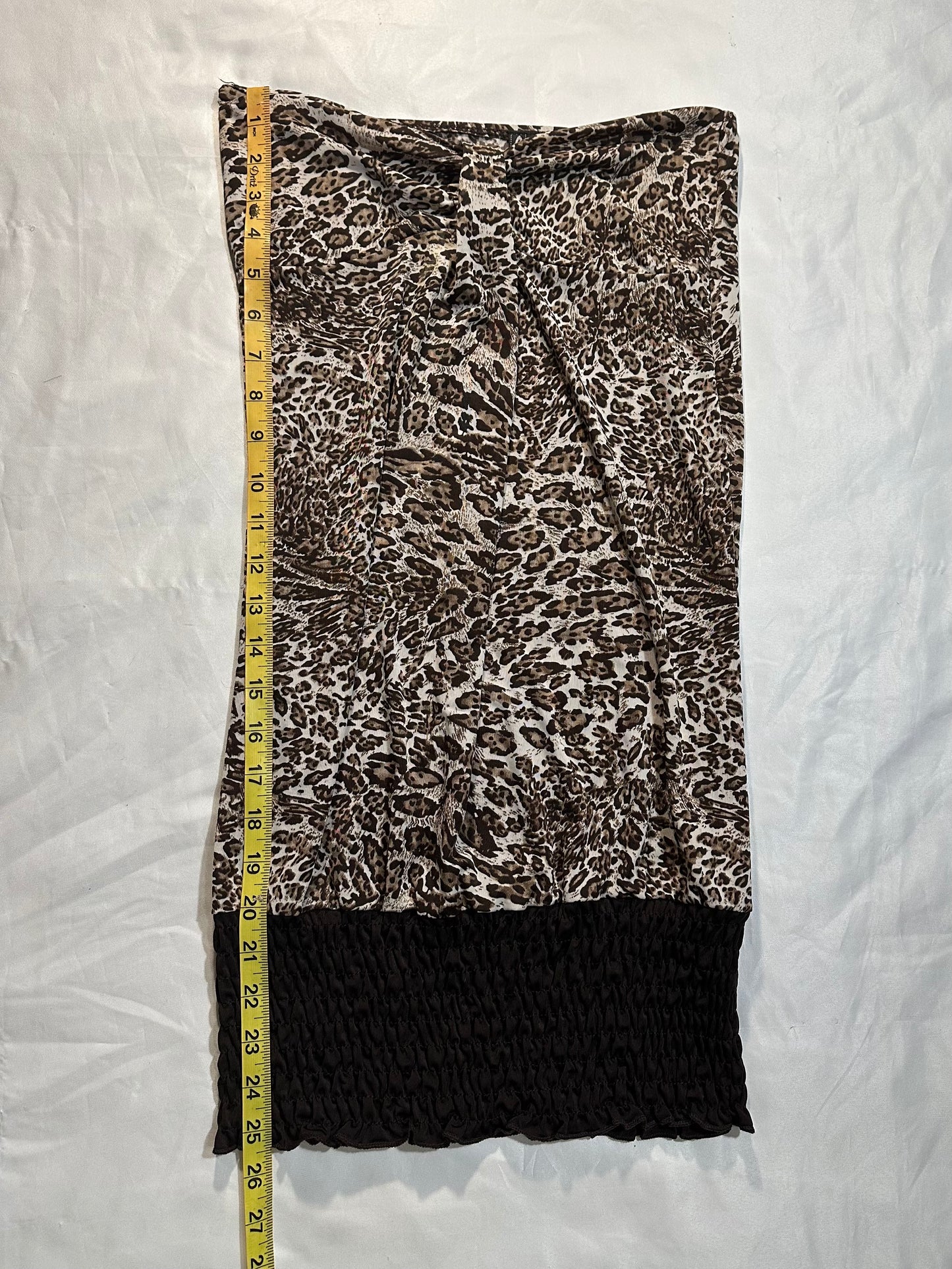 (M)vtg leopard print mini dress/tube top